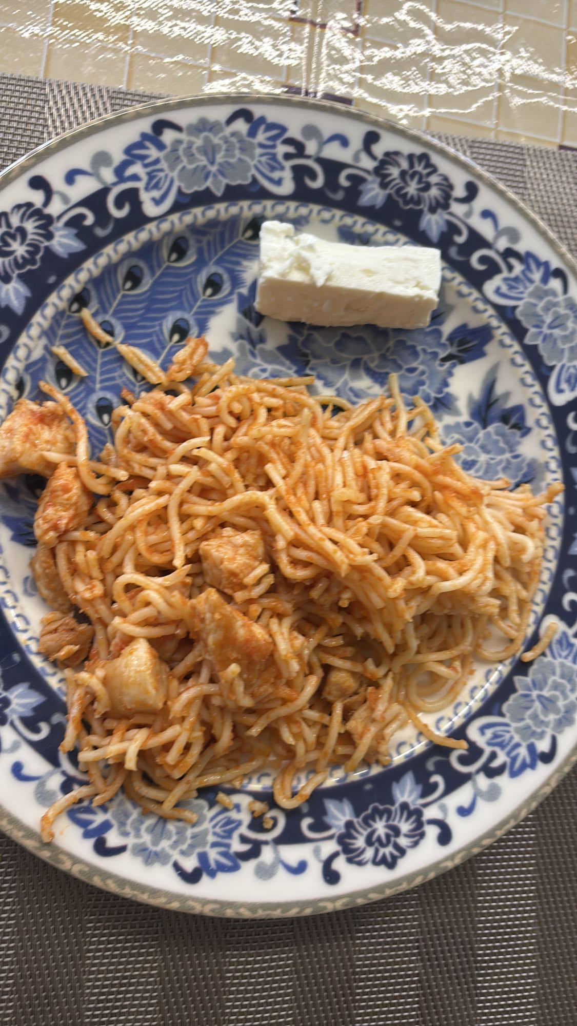 Chicken pasta with cheese