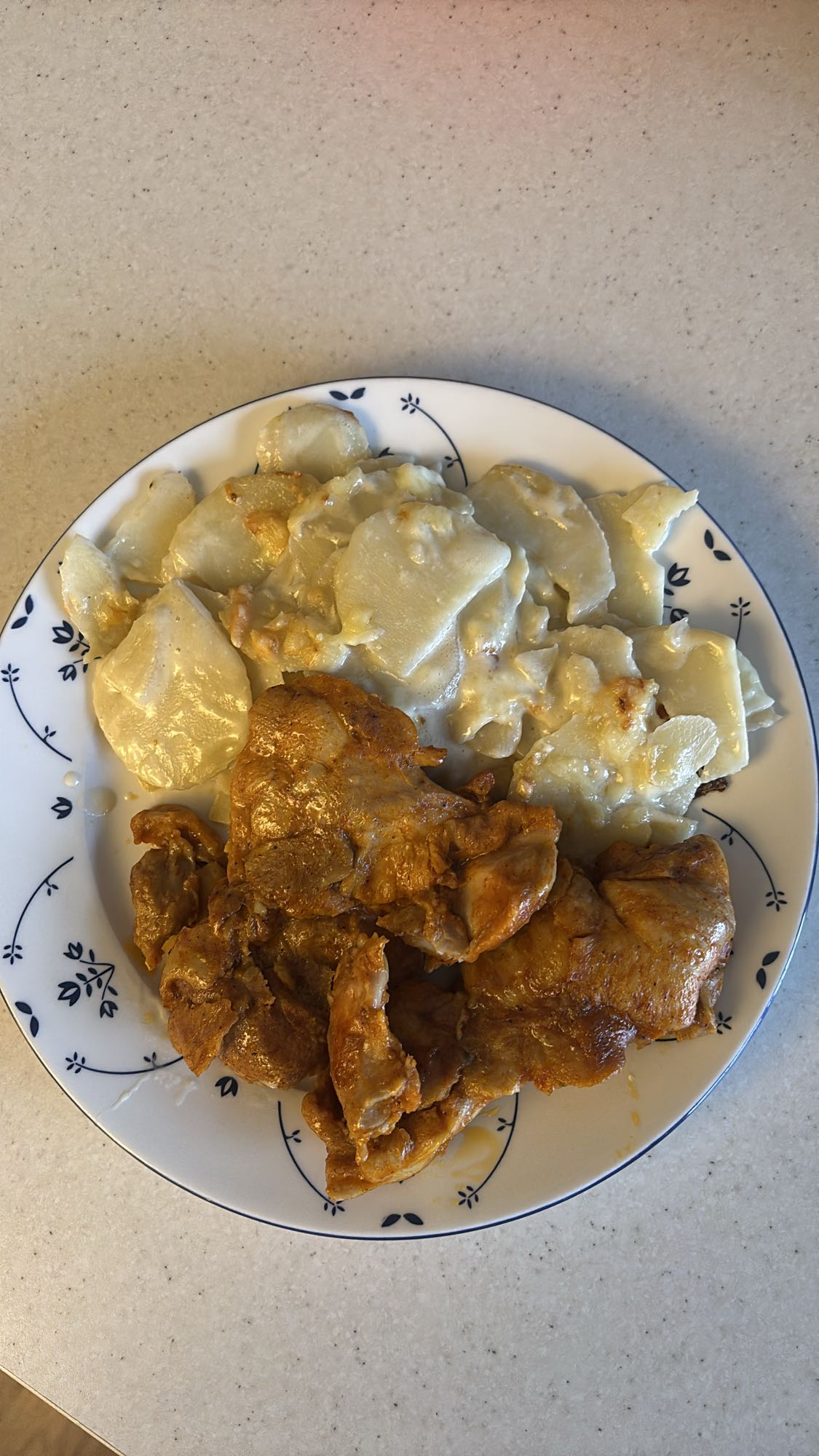 Kremet potet og kylling