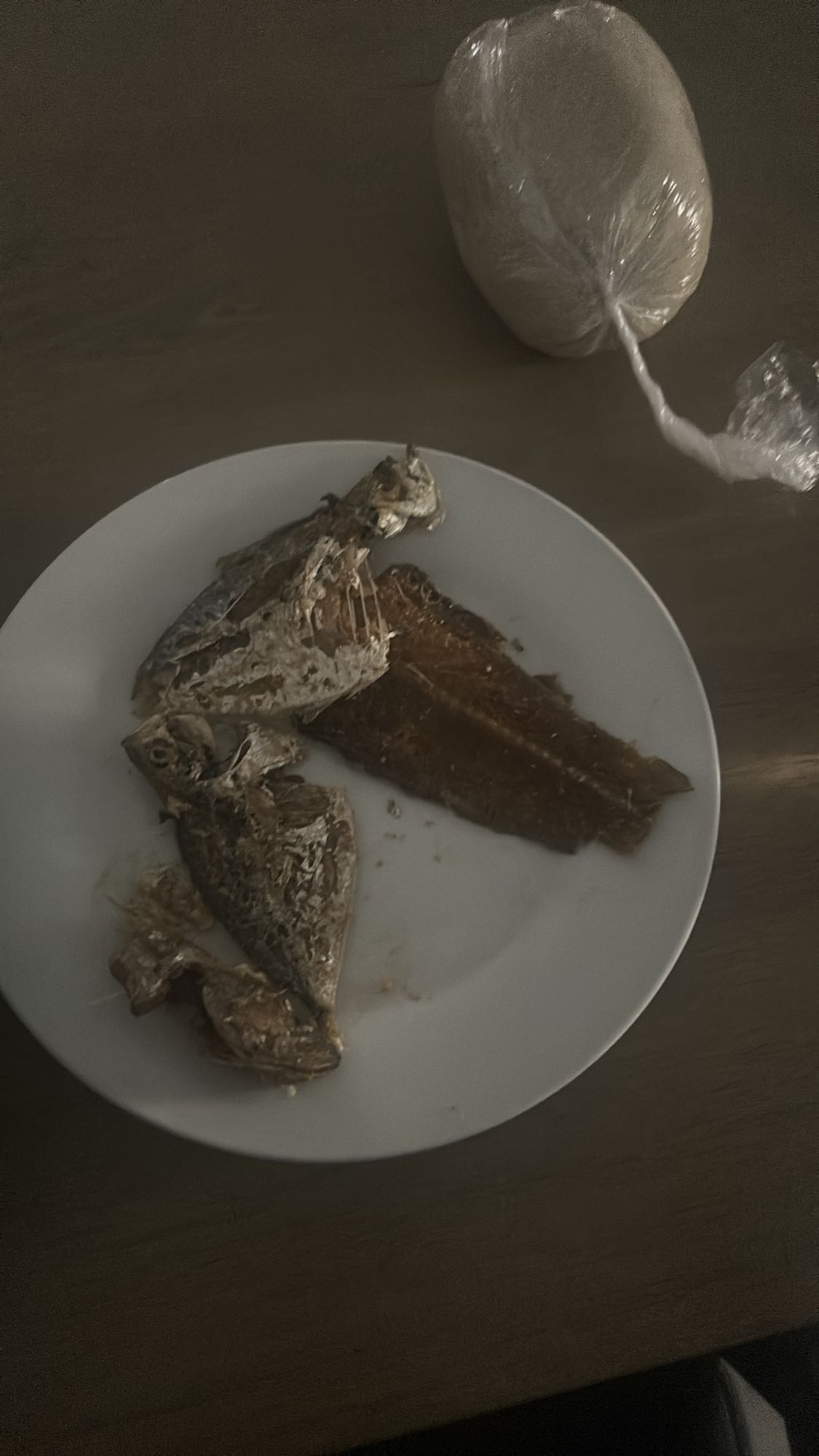 Dried fish with fufu