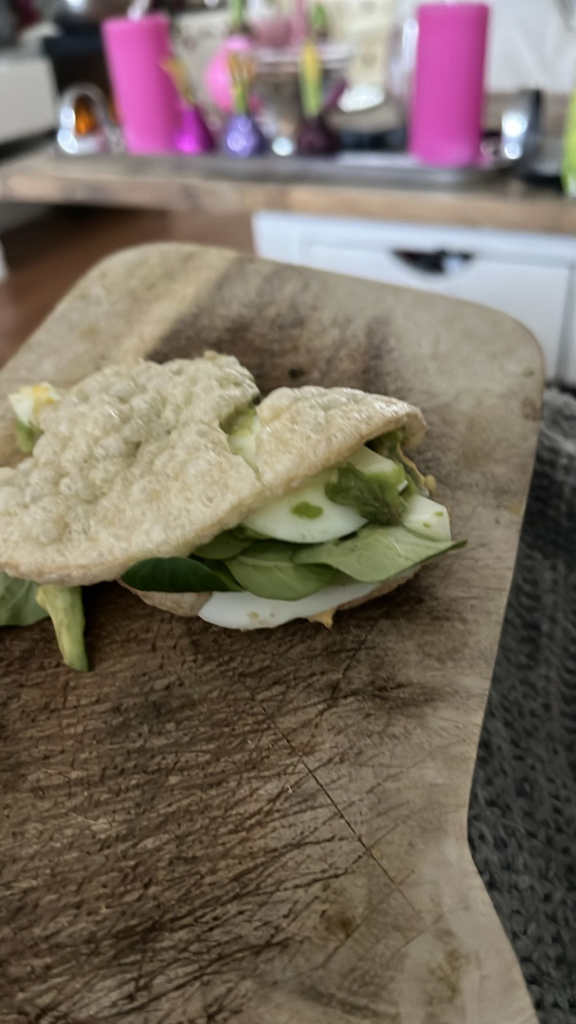 Ei kroepoek sandwich