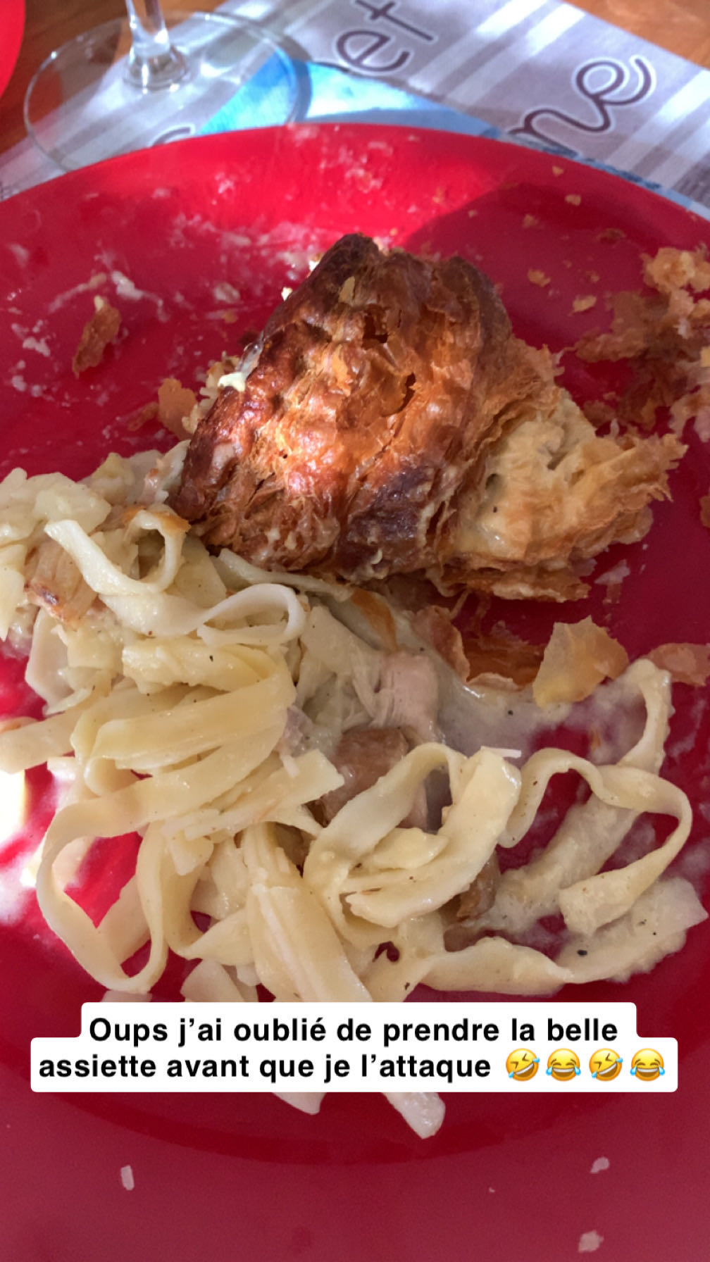 Vol-au-vent et tagliatelles