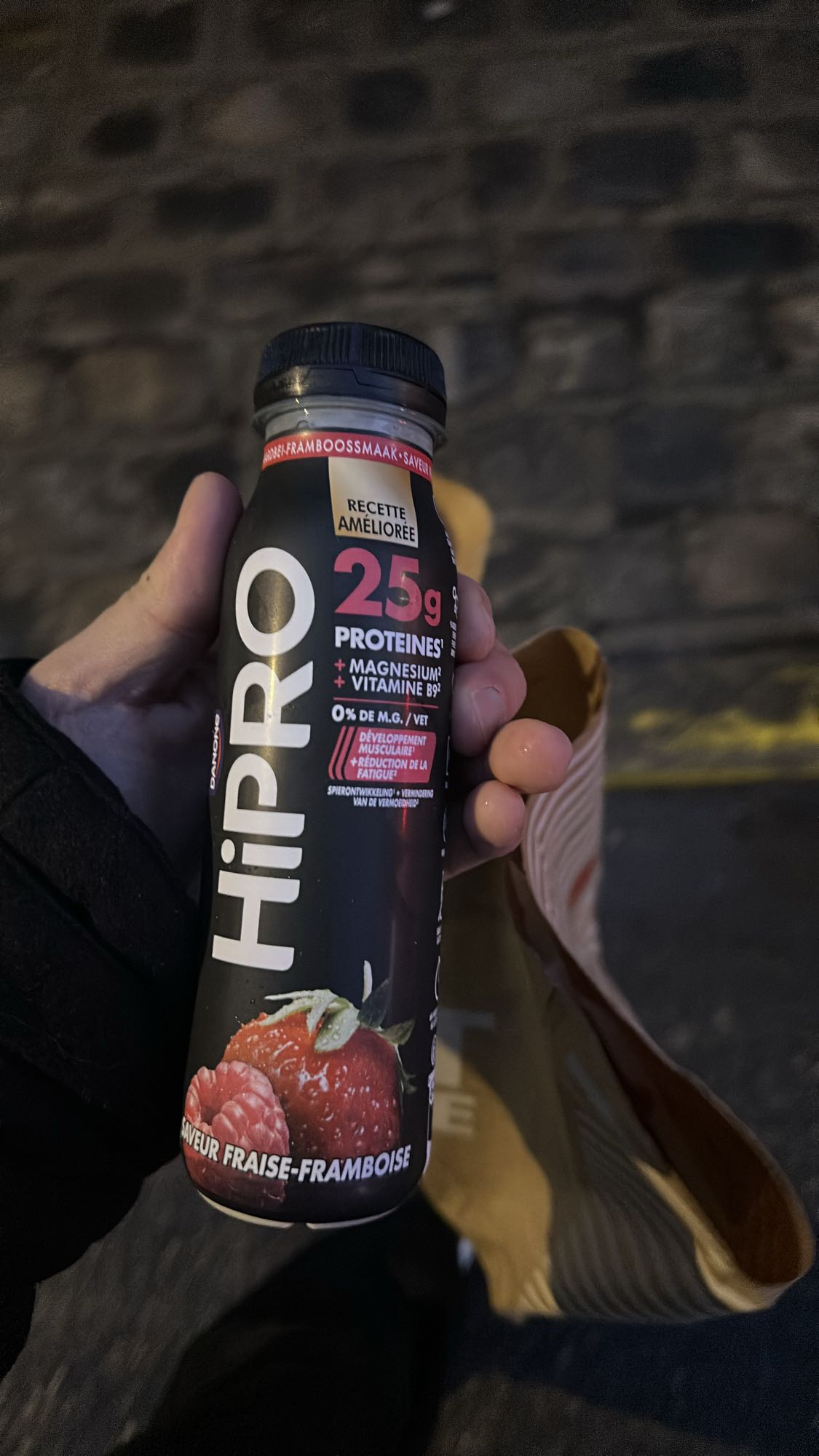 Boisson protéinée fraise-framboise