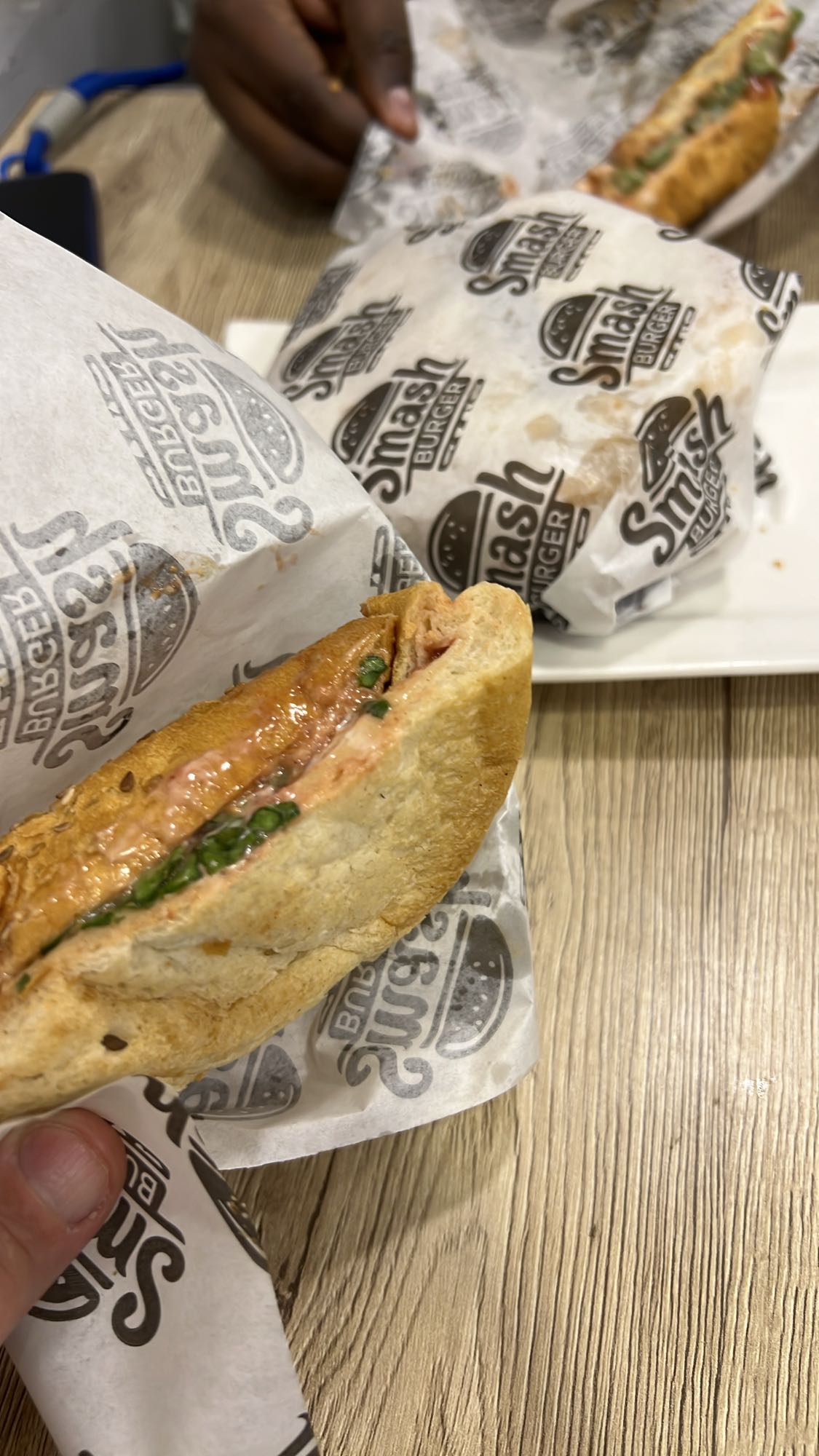 Smash burger sandwich