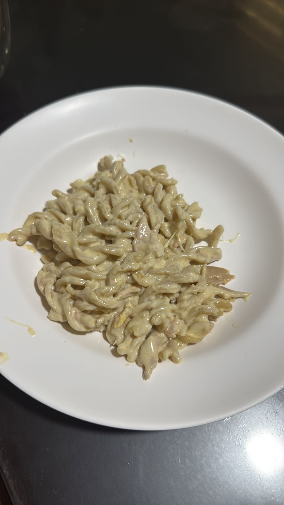 Truffle tuna wheat pasta with 3 cheese melt and tomatoes