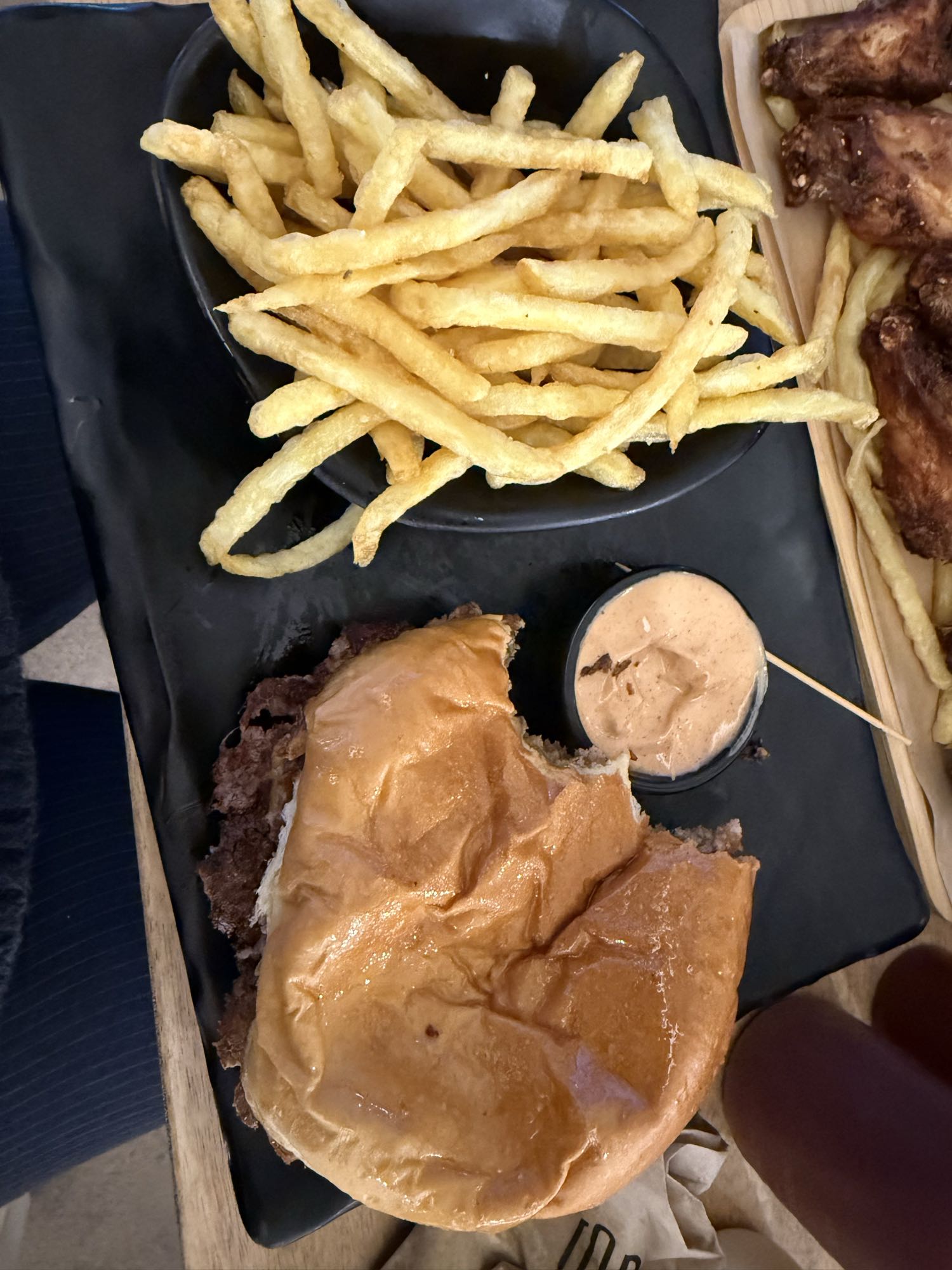 Burger and Fries Plate