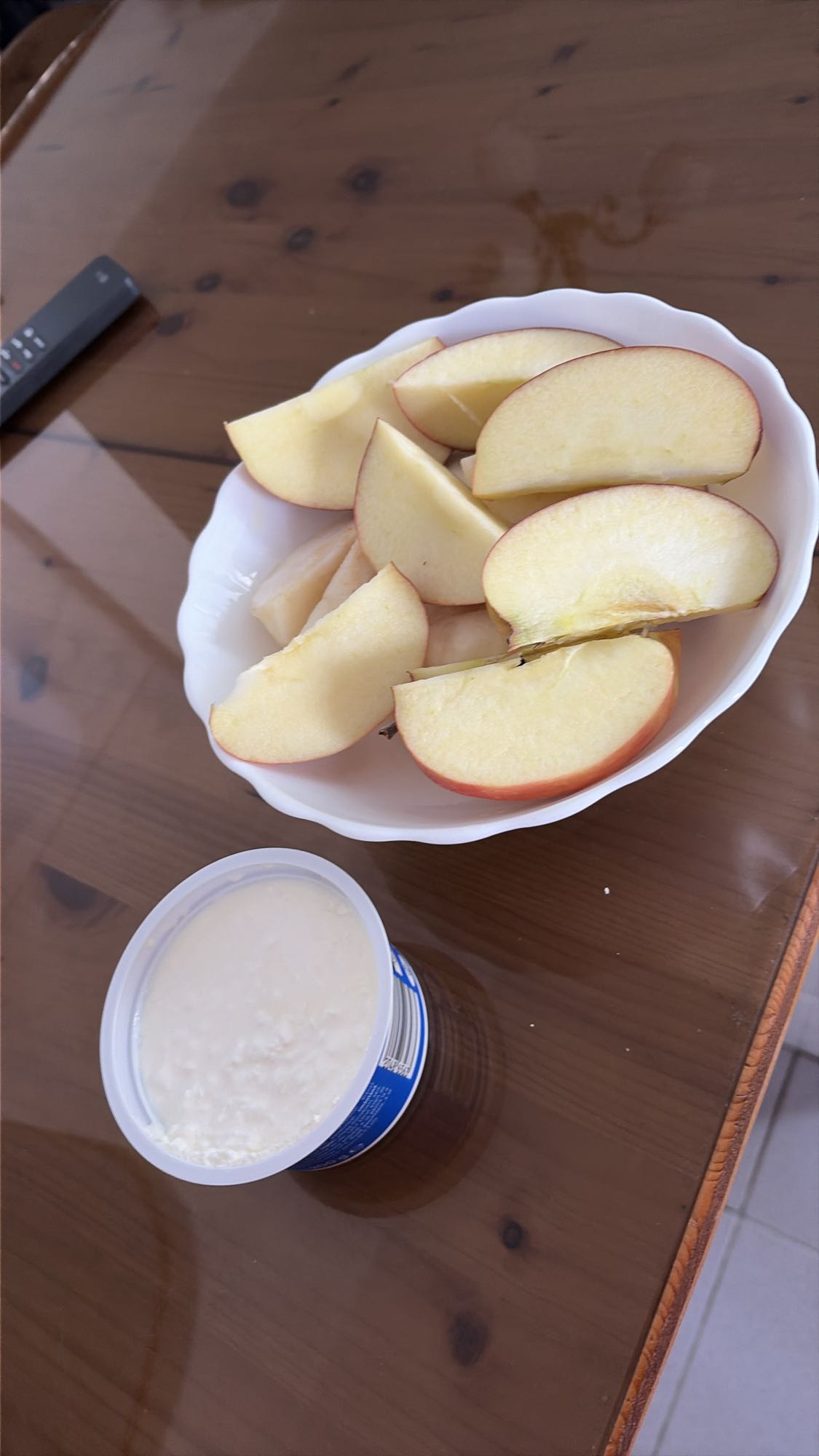 Măr, pară și brânză cottage