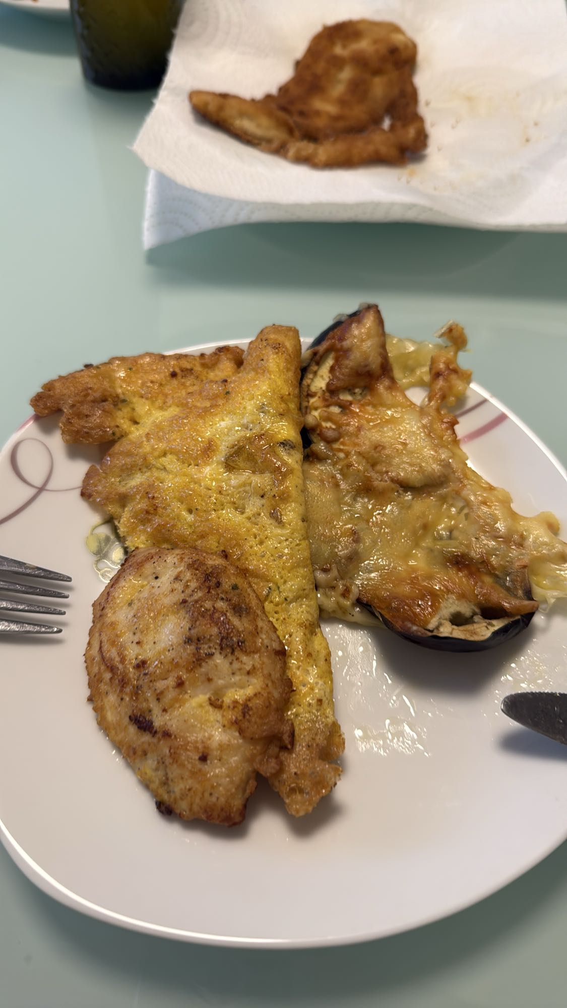 Omelet, Chicken & Eggplant