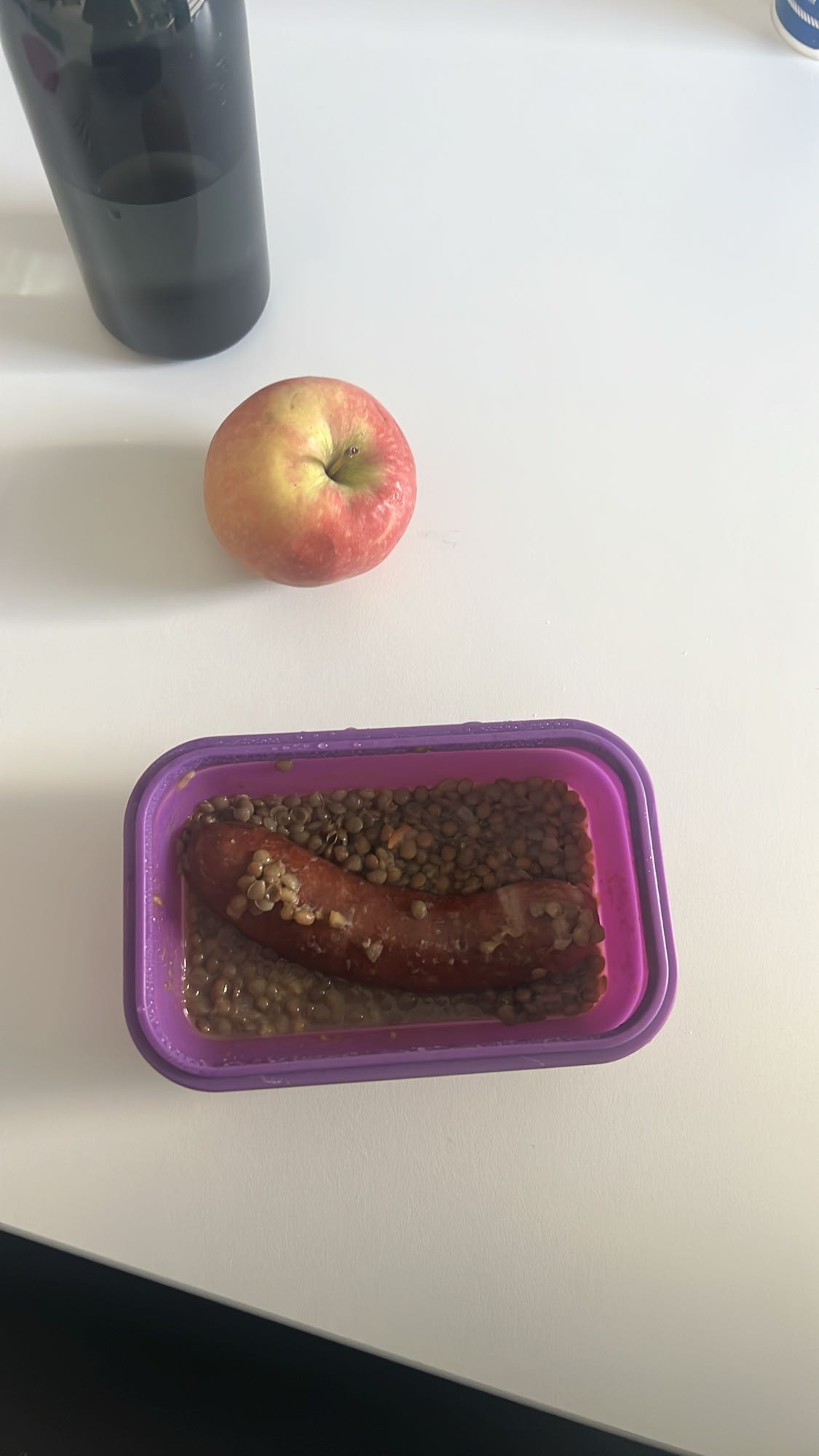 Lentilles et saucisse