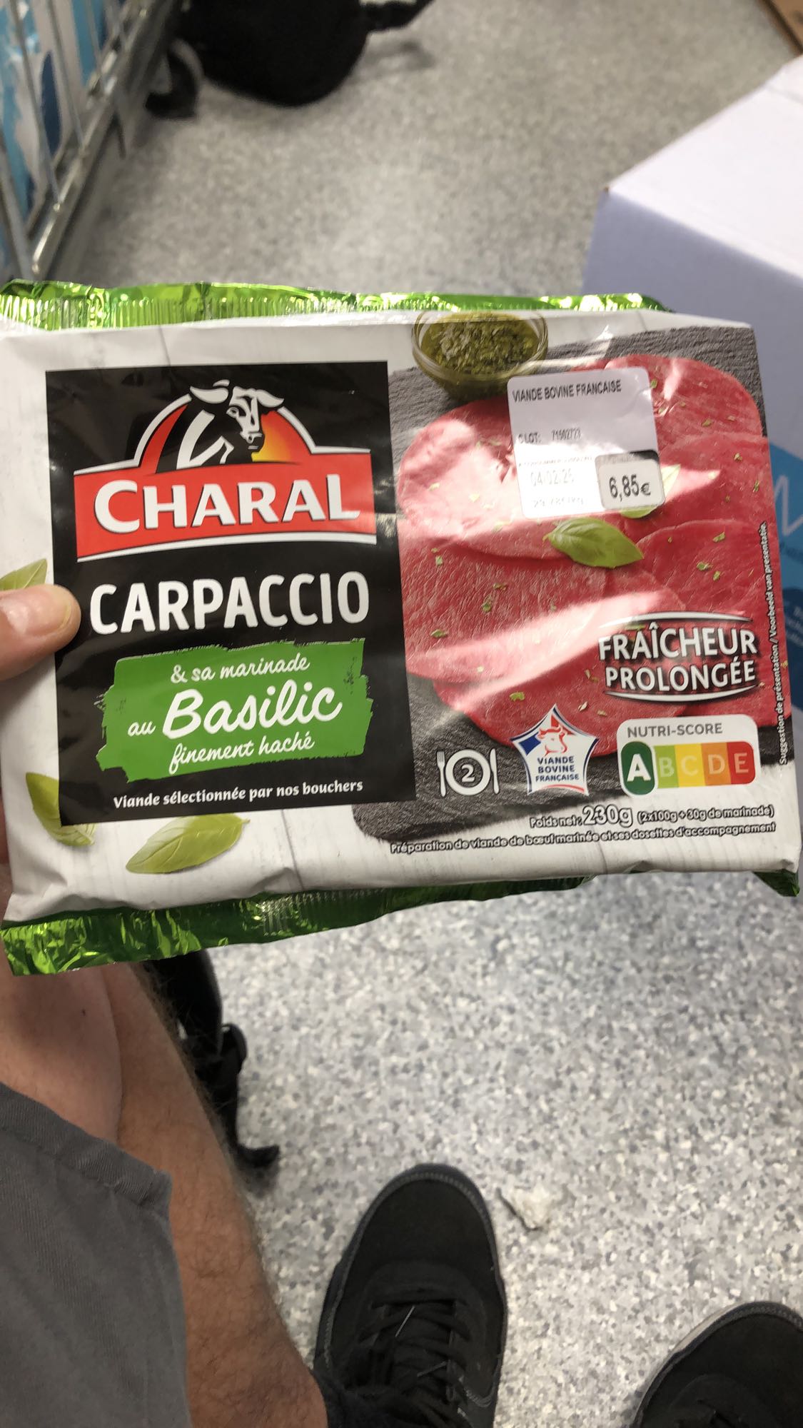 Carpaccio au basilic