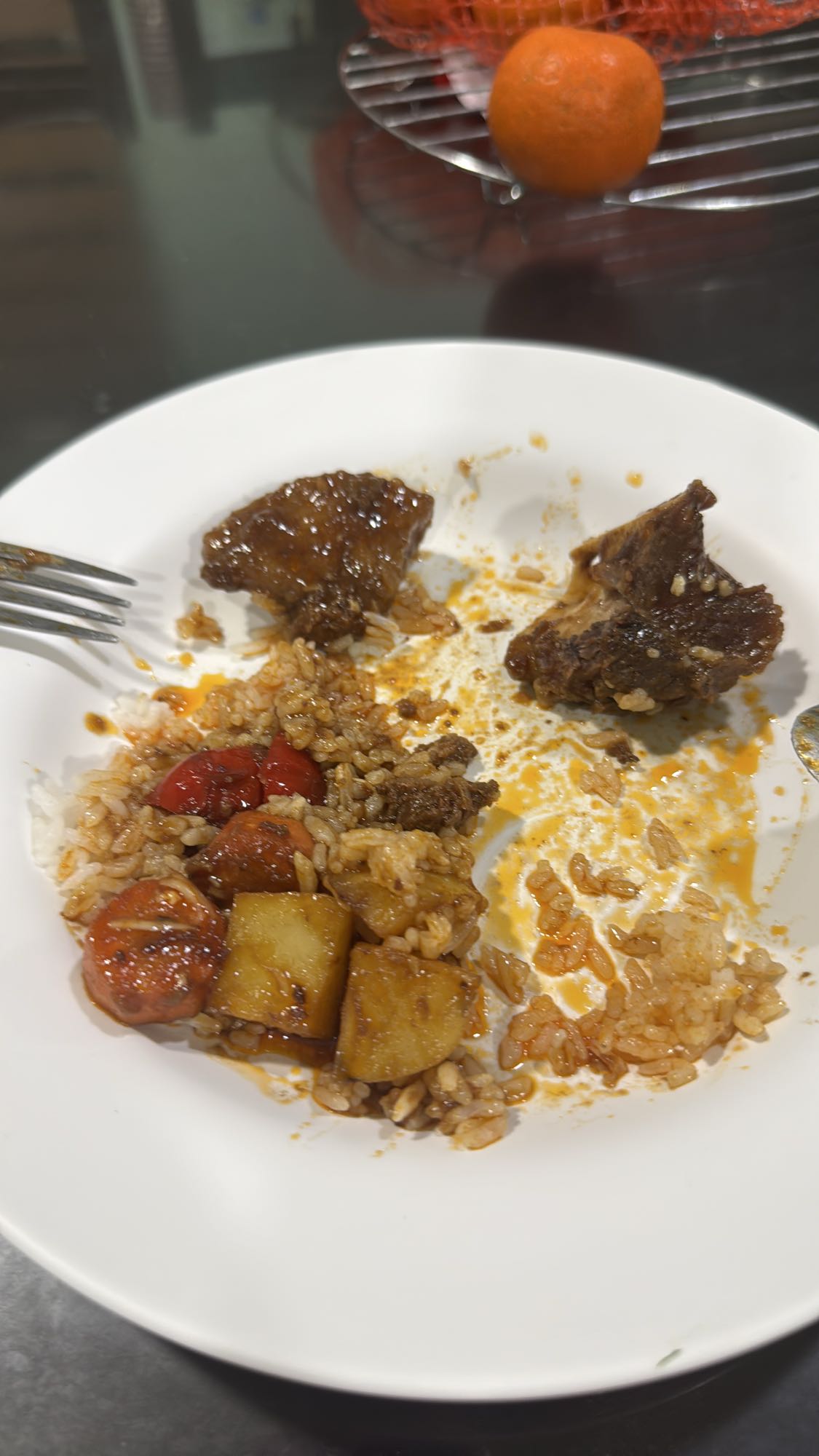 Braised beef with rice