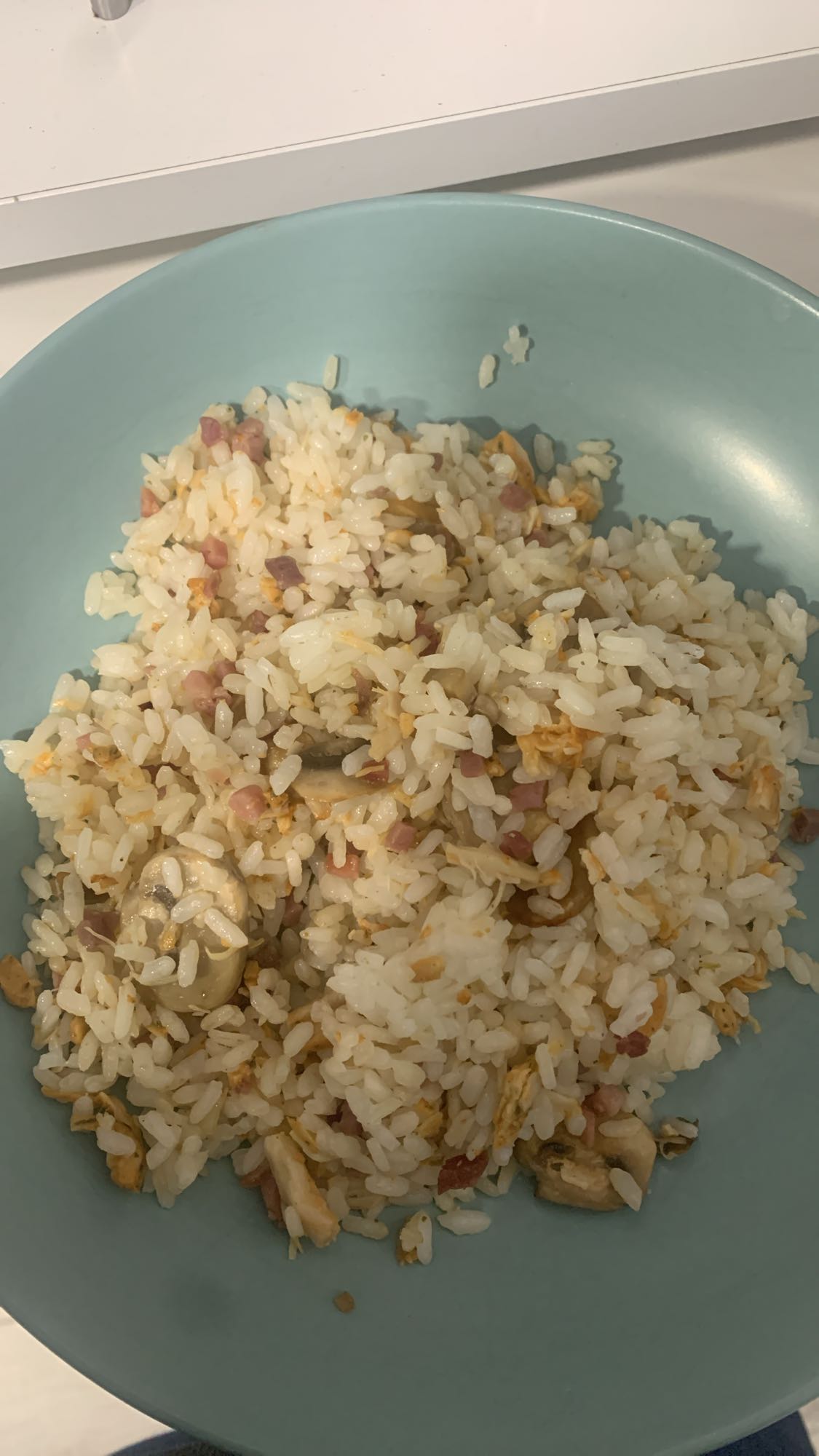Arroz frito con jamón