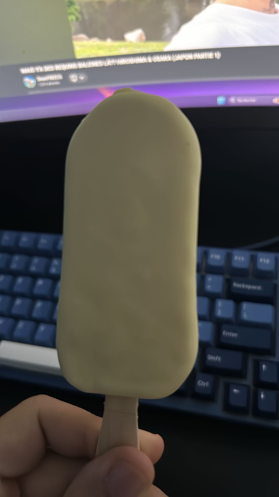 Glace vanille chocolat blanc