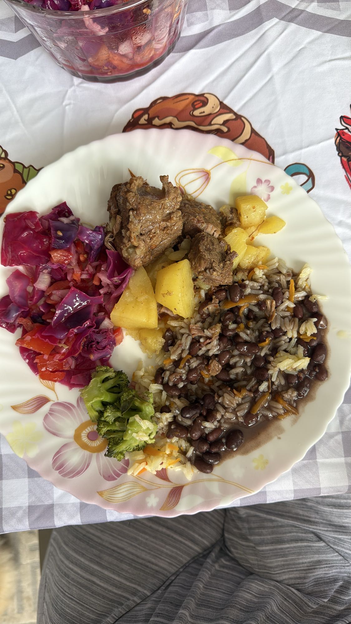 Arroz, feijão e carne