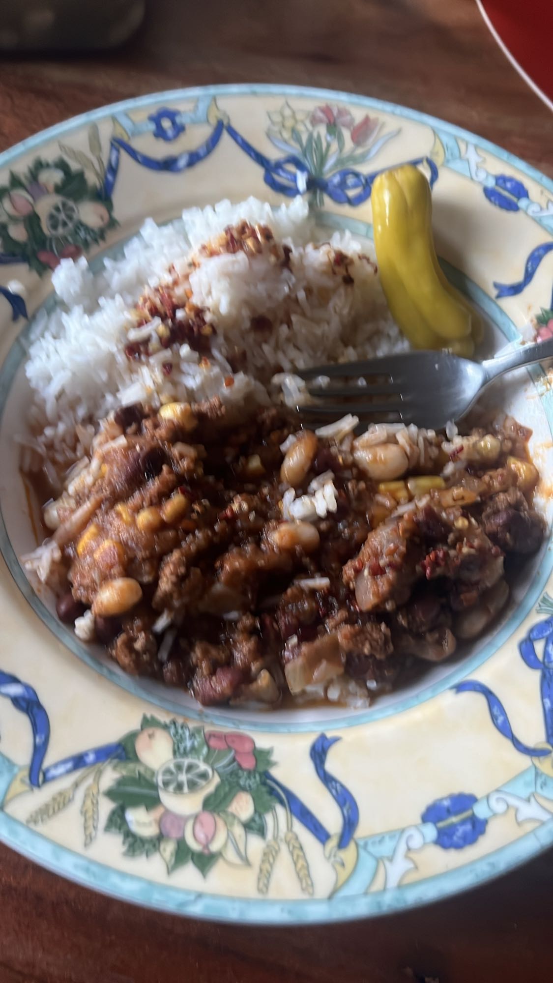 Rijst met chili en peper