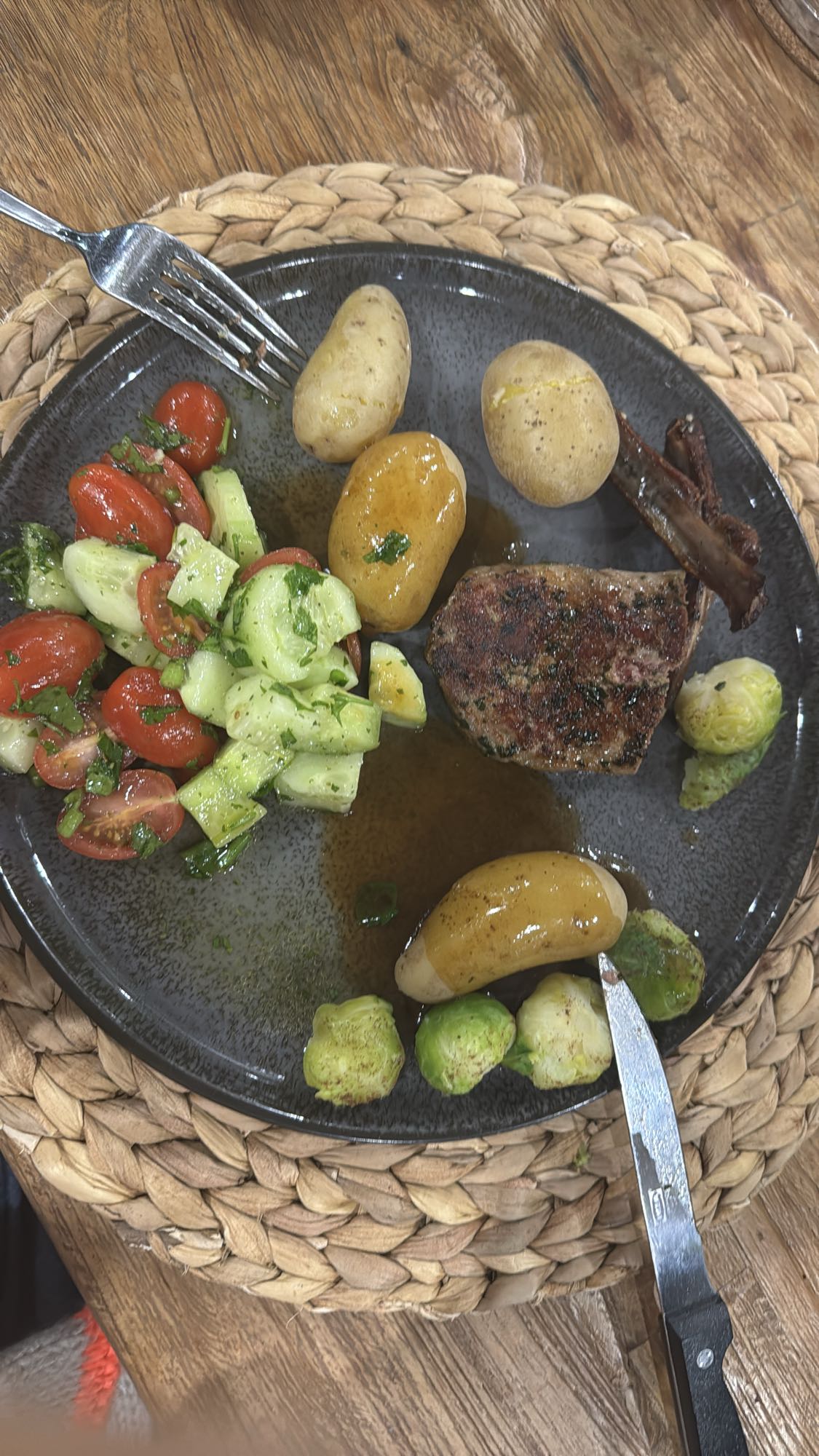Steak mit Gemüse & Kartoffeln