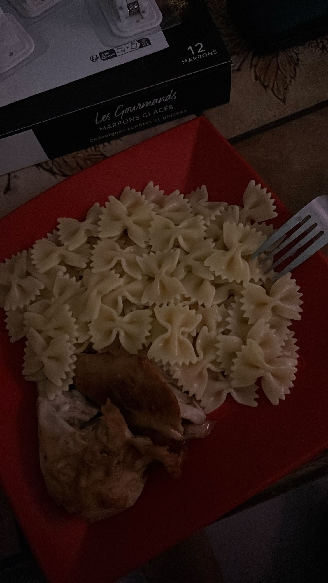 Pâtes farfalle et poulet