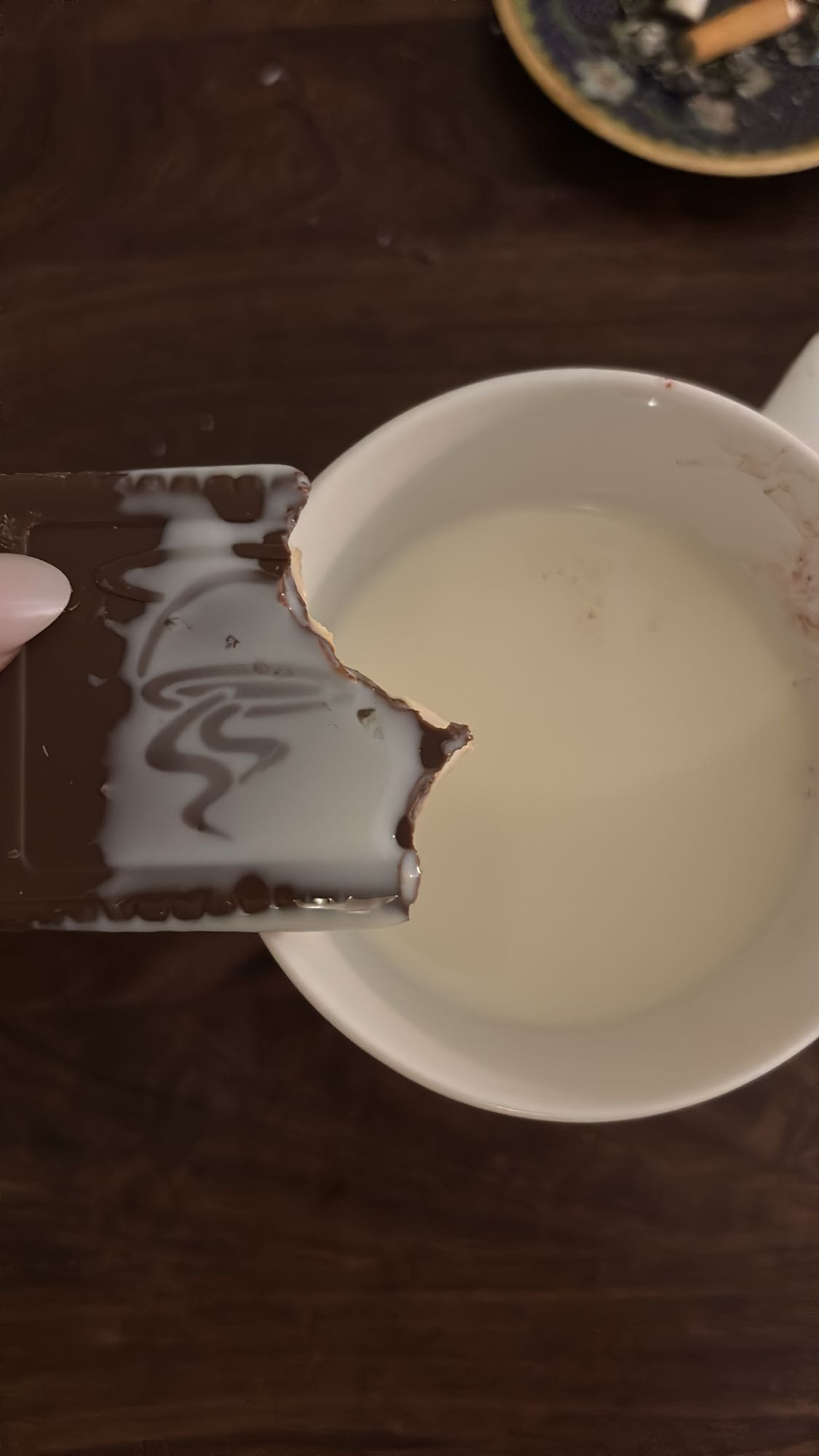 Mjölk och chokladbit