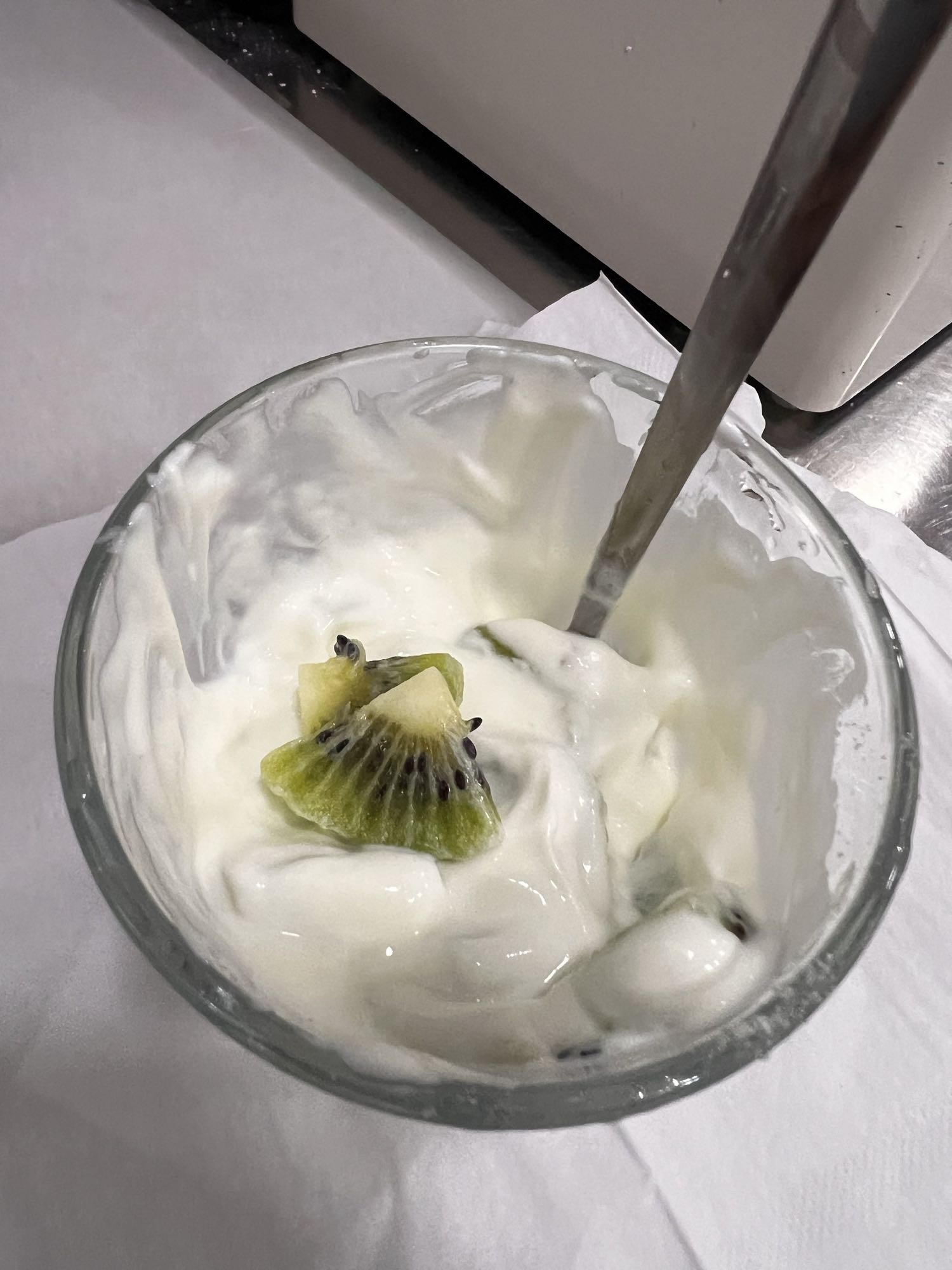 Yogur con kiwi