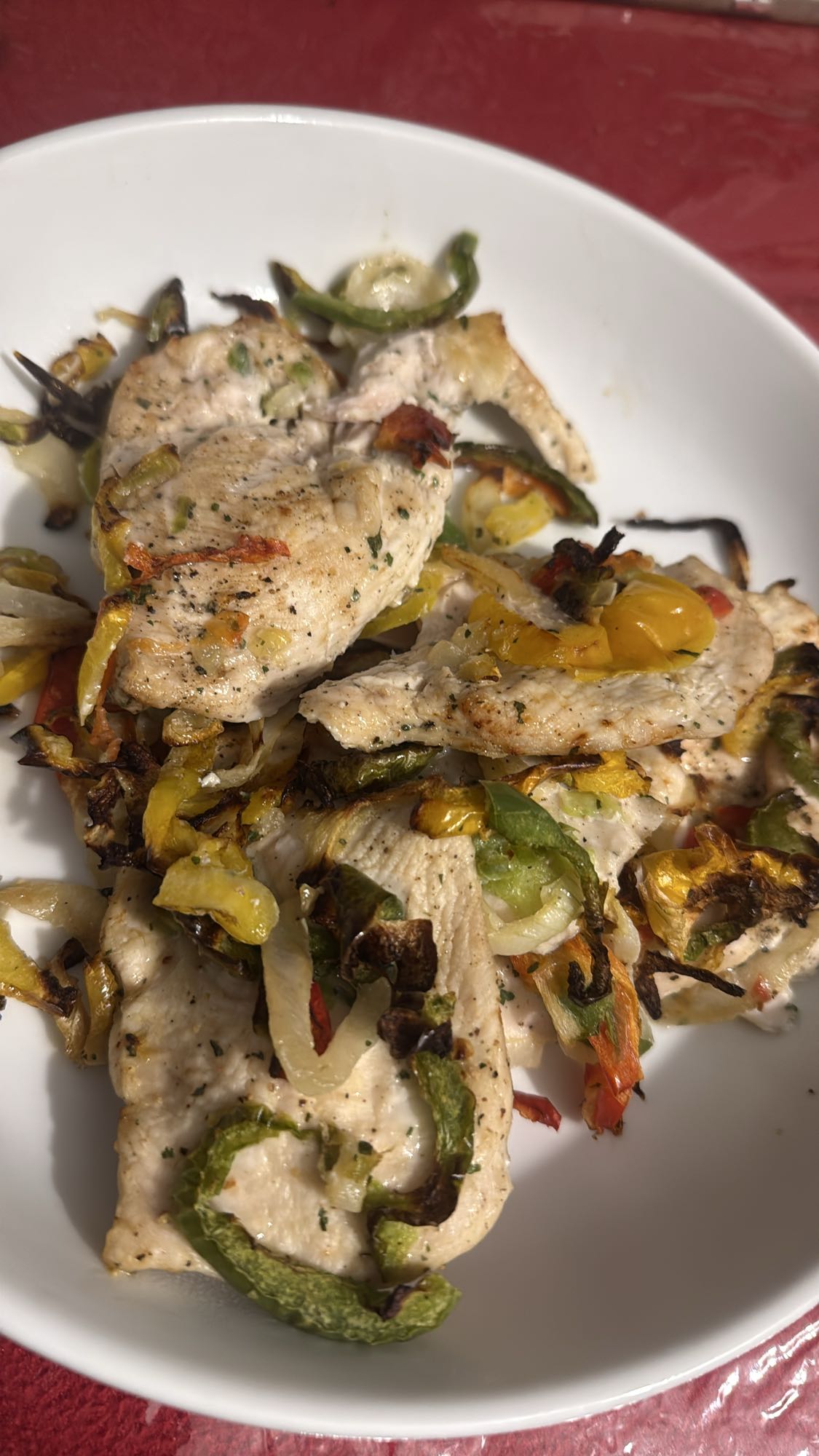 Pollo con pimientos