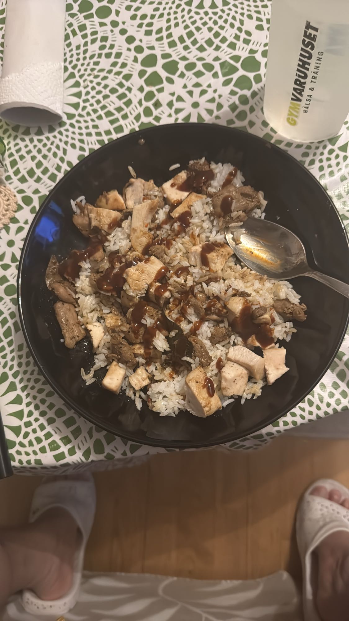 Kyckling ris med sås