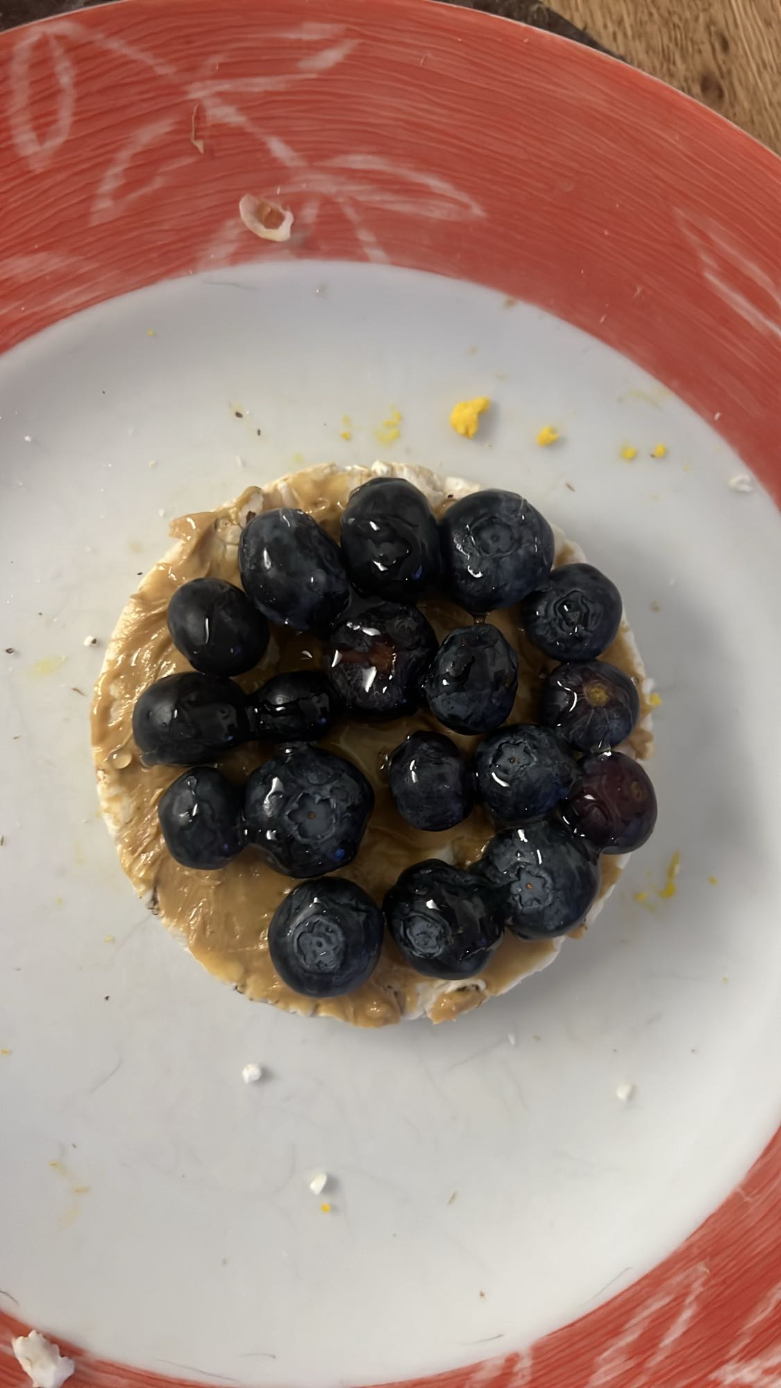 Arroz con mantequilla y arándanos