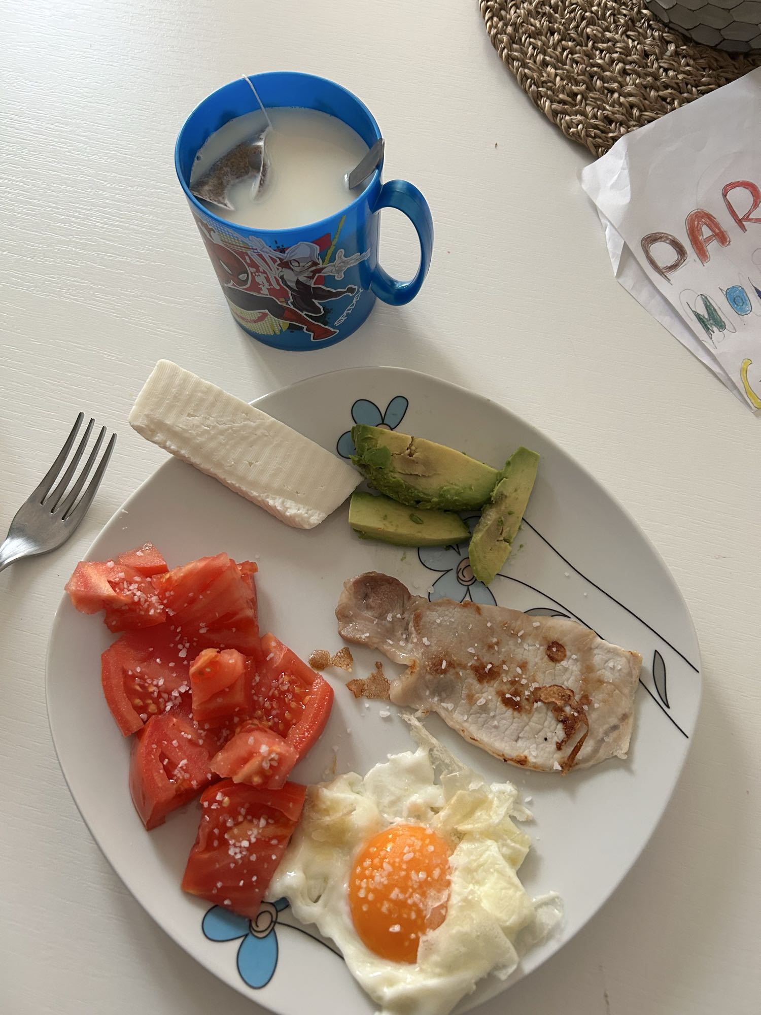 Desayuno saludable con fruta