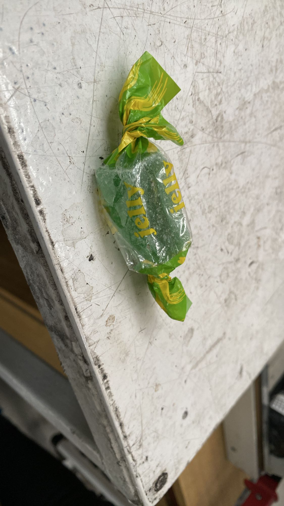 Zielony cukierek żelowy