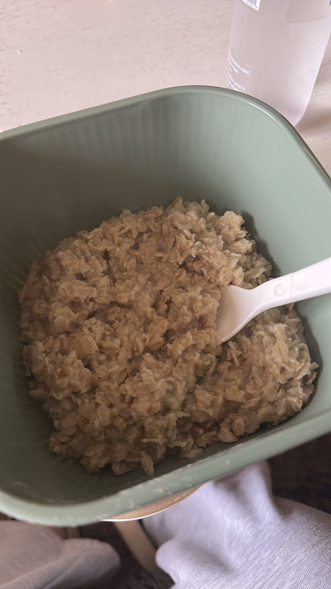 Plain oatmeal bowl