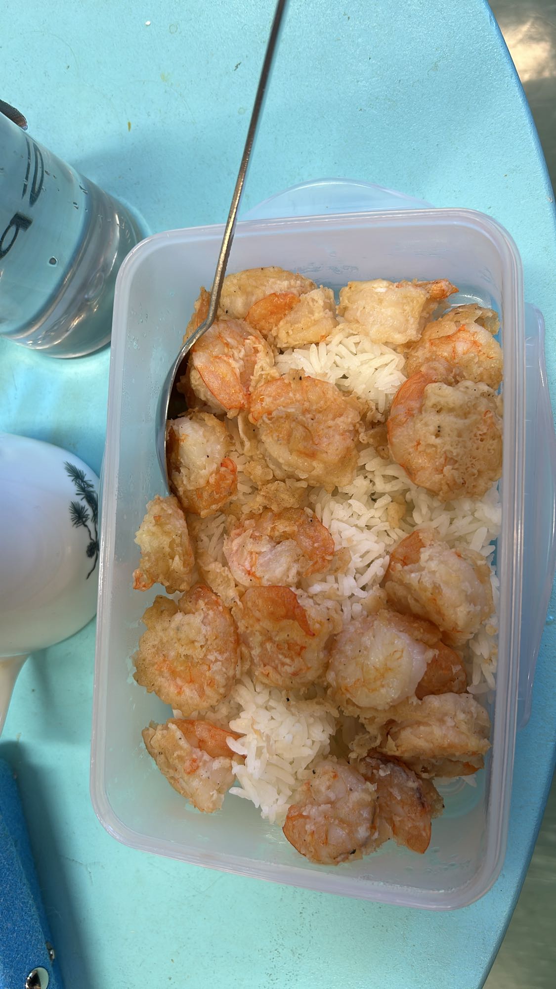 Fritert reker med ris