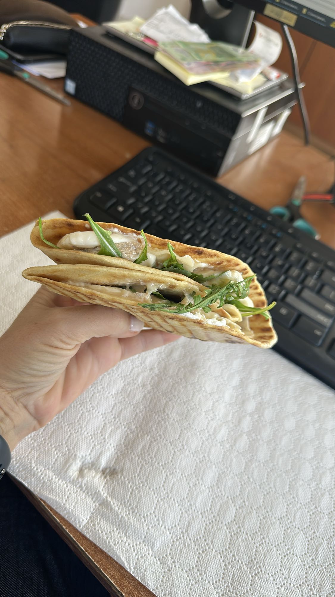 Chicken flatbread wrap