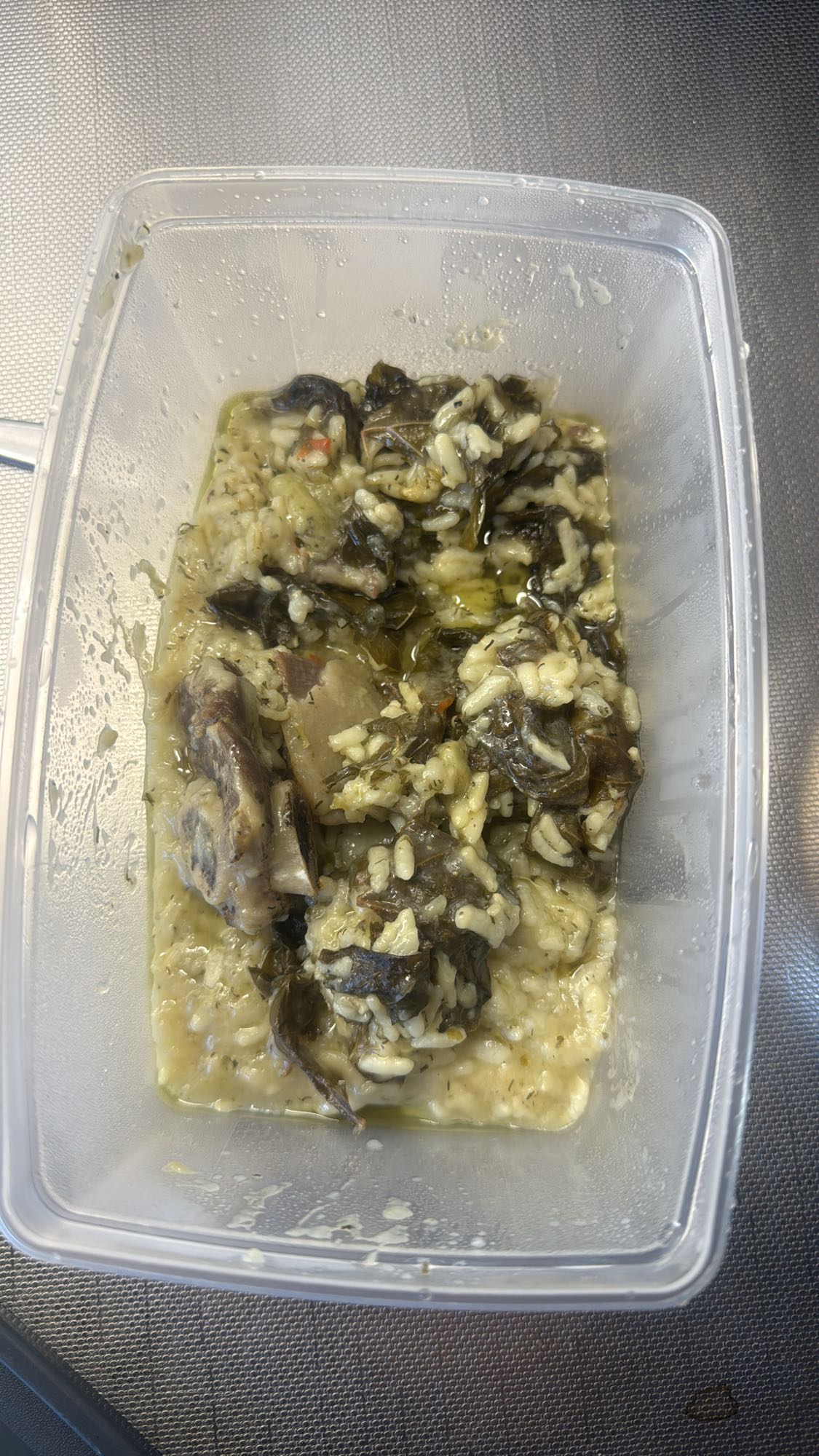 Ris med kött och grönt