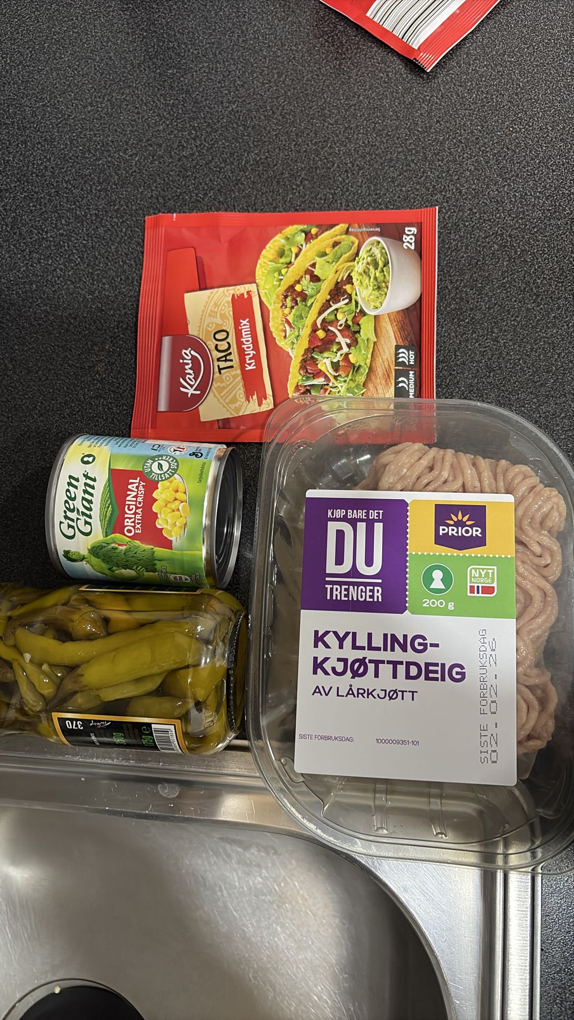 Kyllingtaco med mais