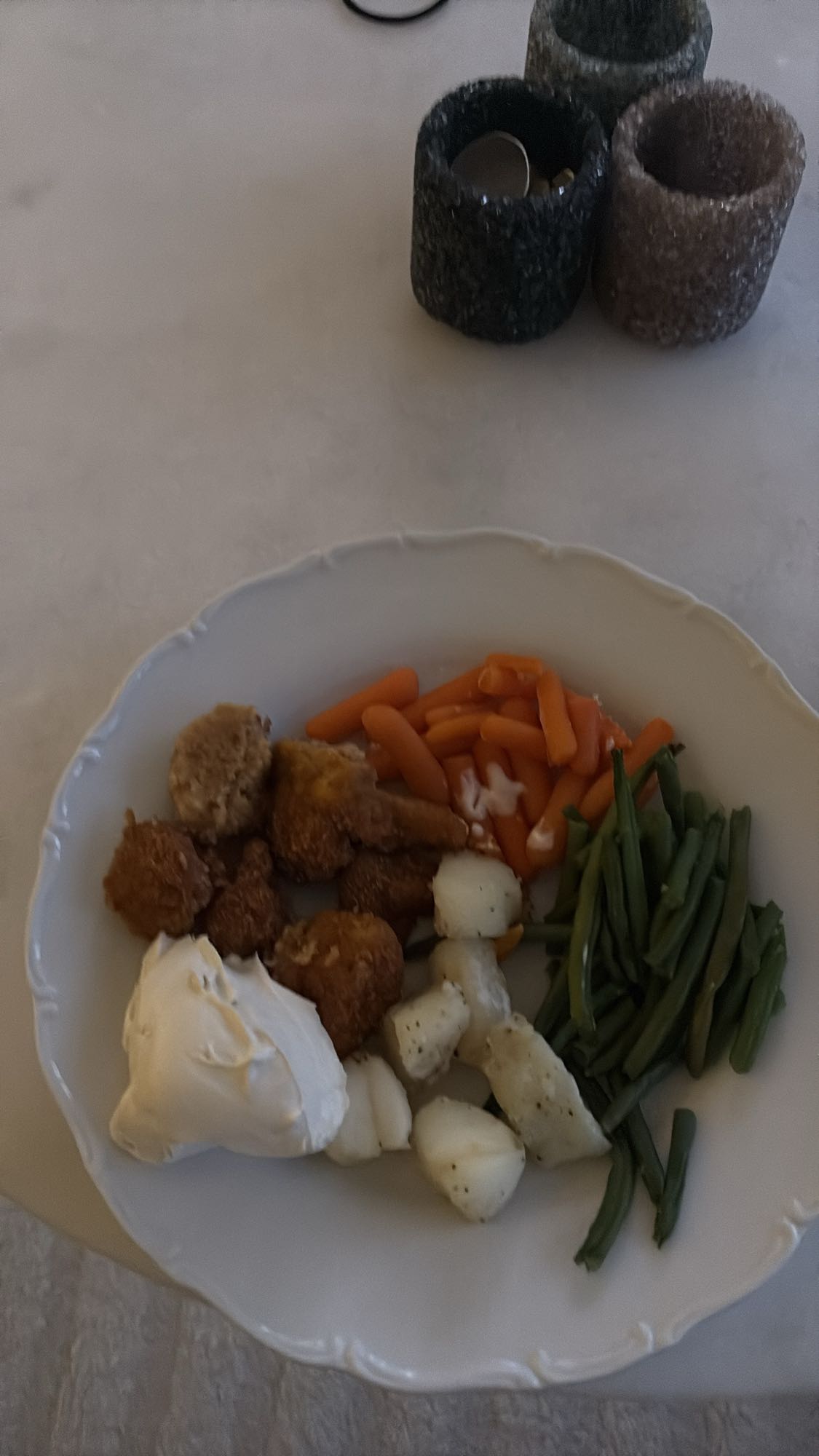 Kycklingnuggets med grönsaker