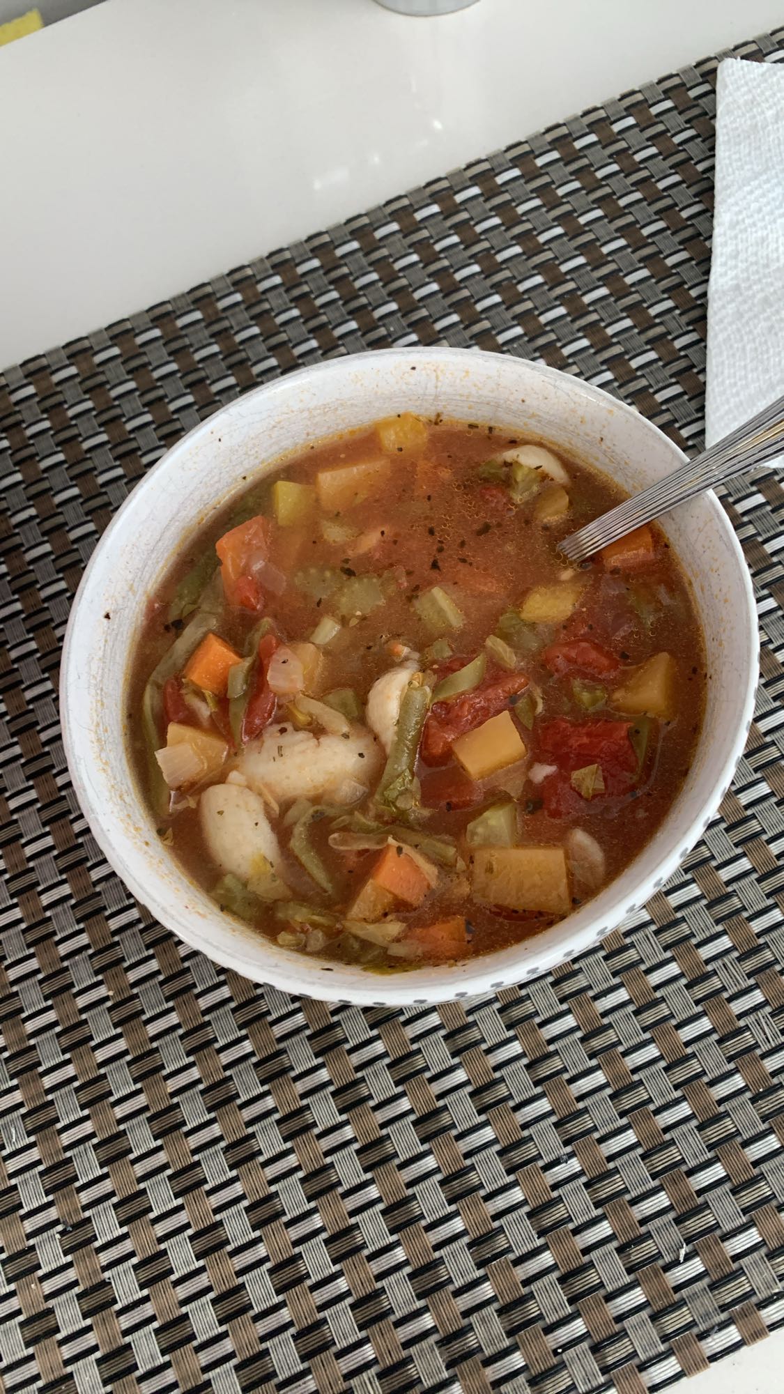 Soupe de légumes au poulet