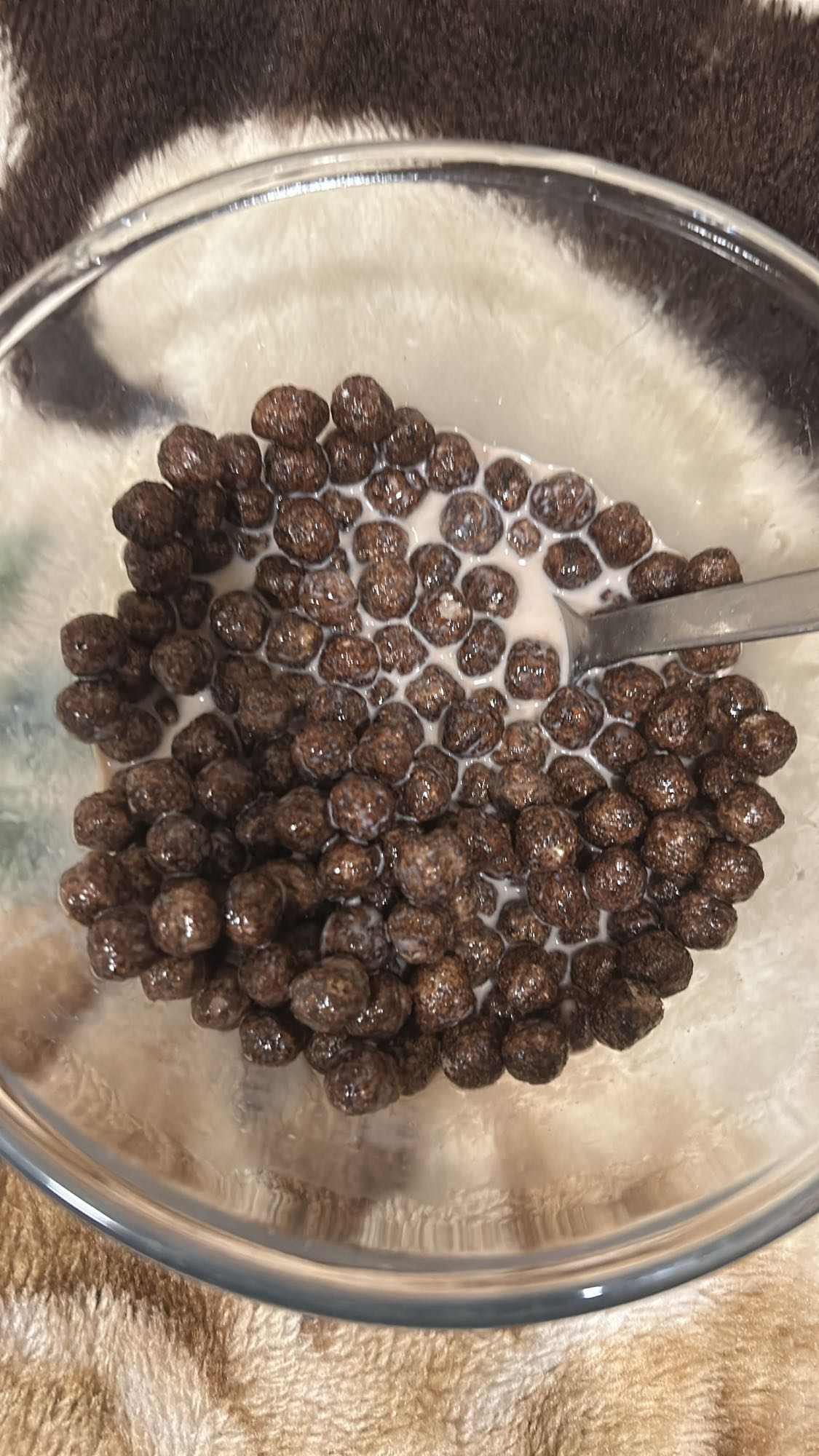 шоколадные хлопья с молоком