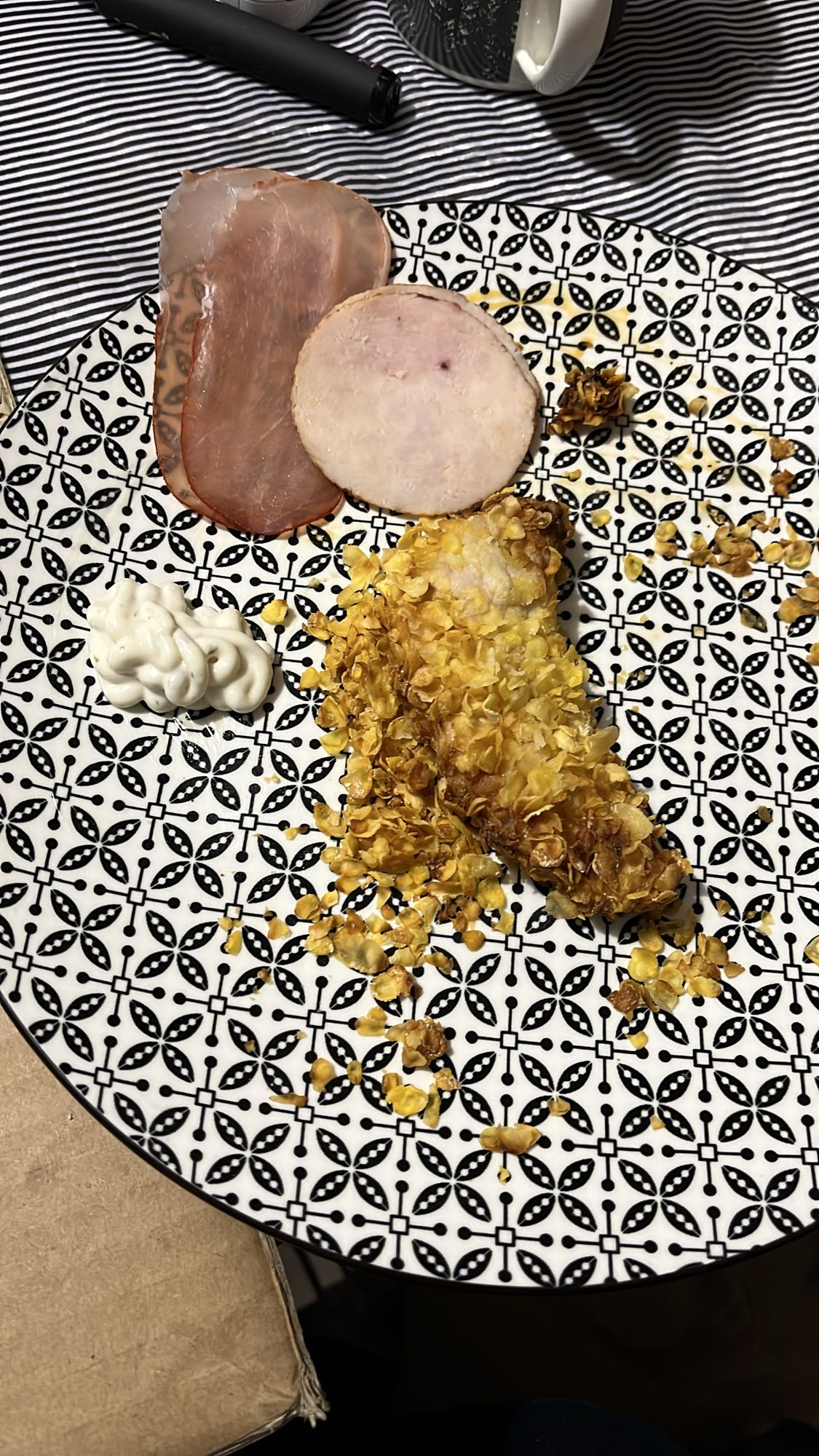 Пилешко с шунка и майонеза