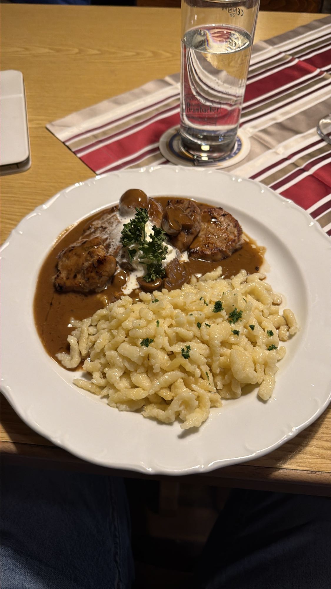 Spätzle mit Schweinefilet