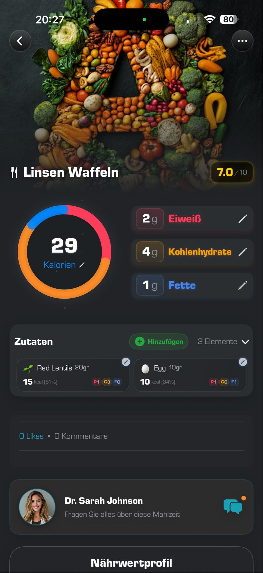 Linsen Waffeln