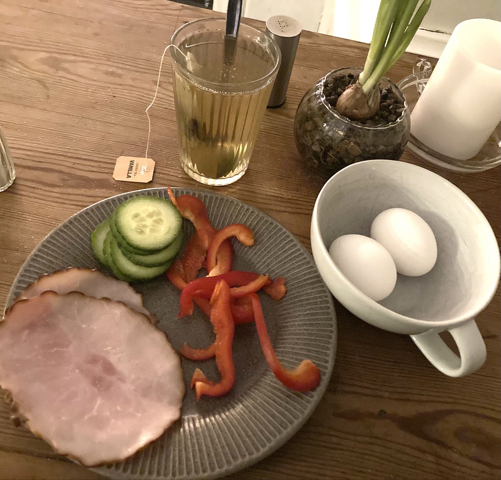 Ägg och skinka frukost