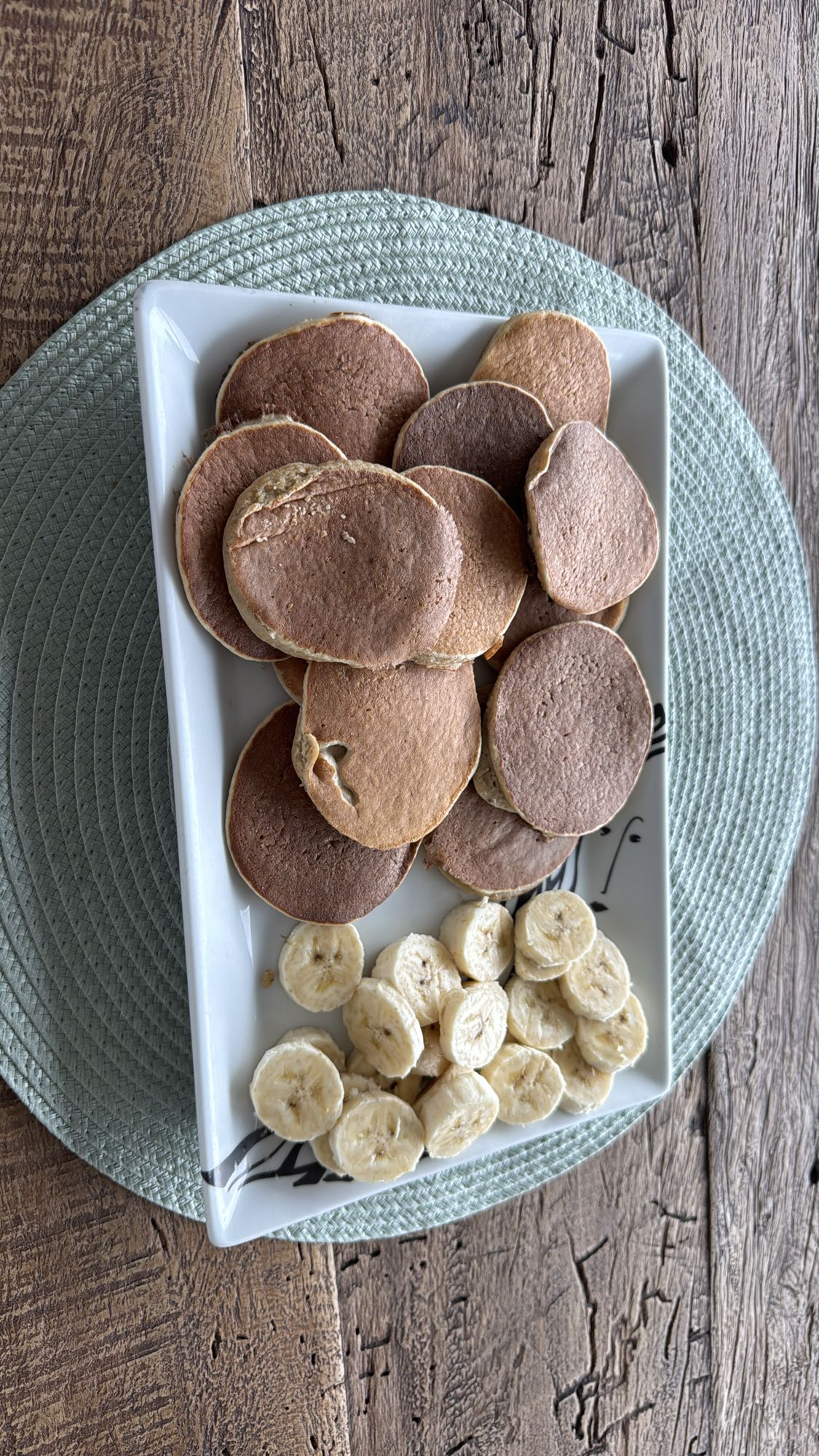Mini pancakes con plátano