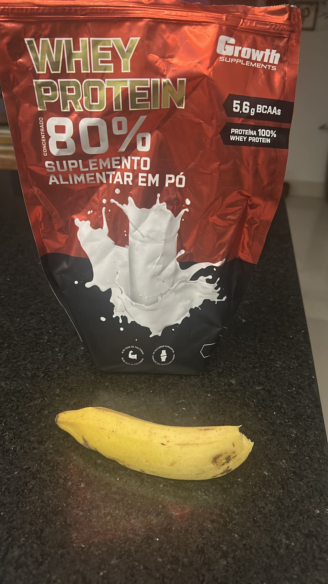 Whey protein com banana