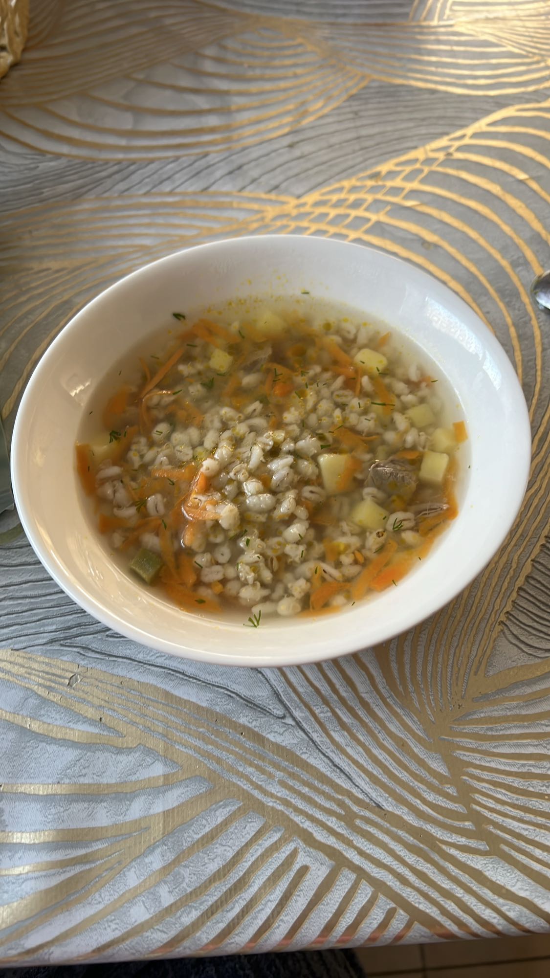 рассольник с перловкой