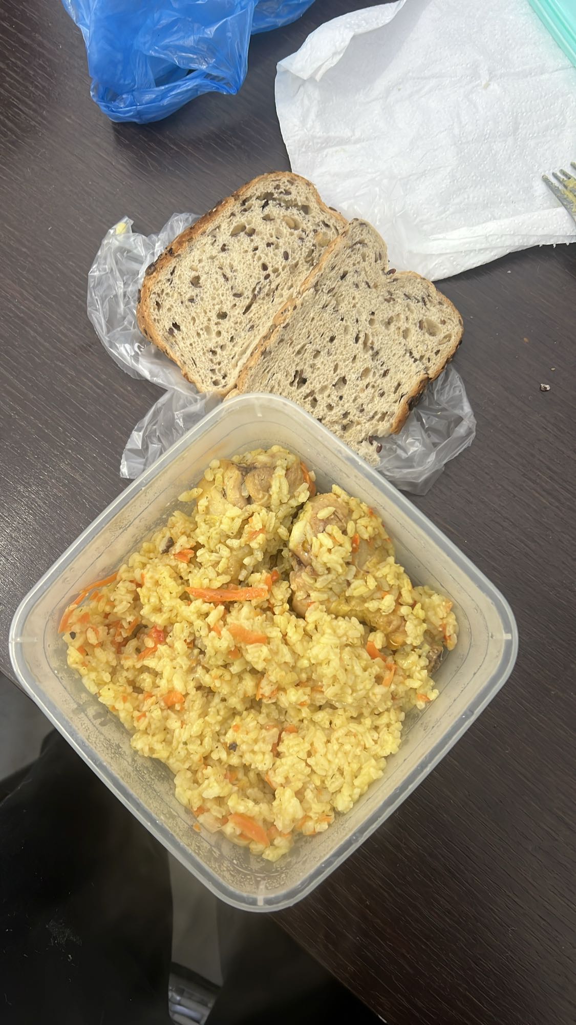 Pilaf cu pâine integrală