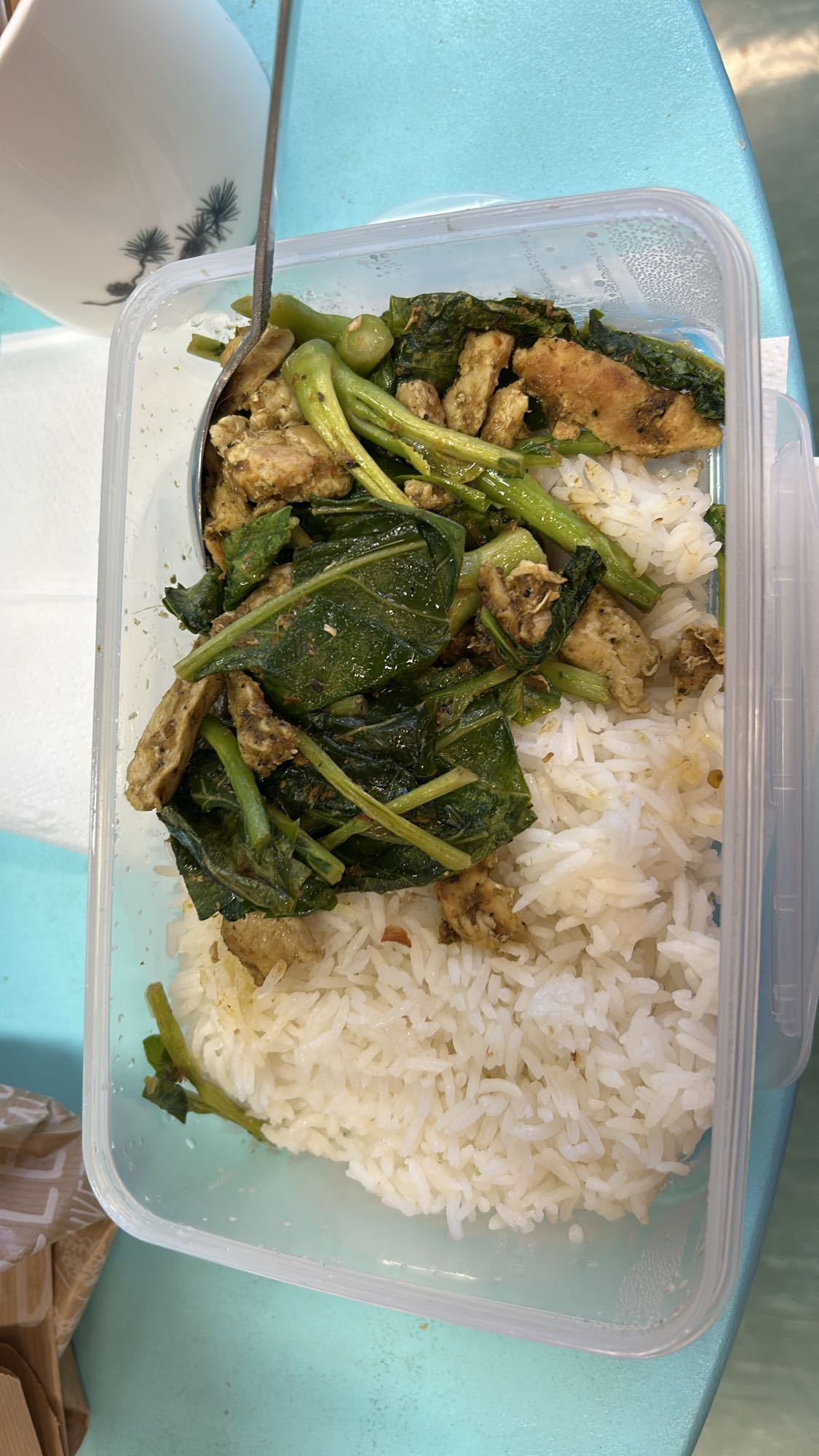 Ris med kylling og grønt