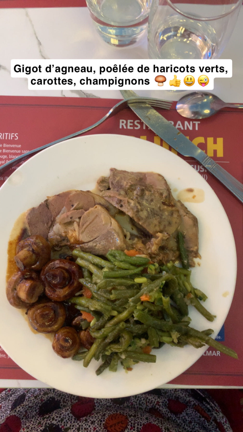 Gigot d’agneau et légumes