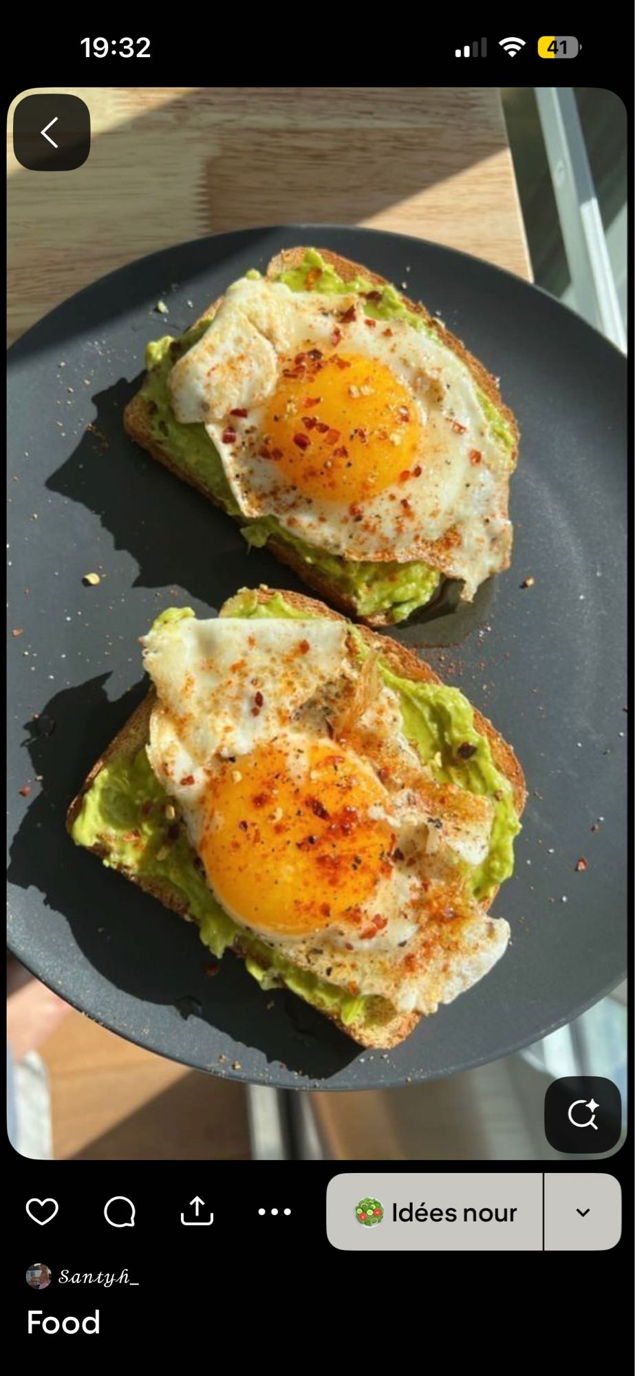 Tartines avocat œuf