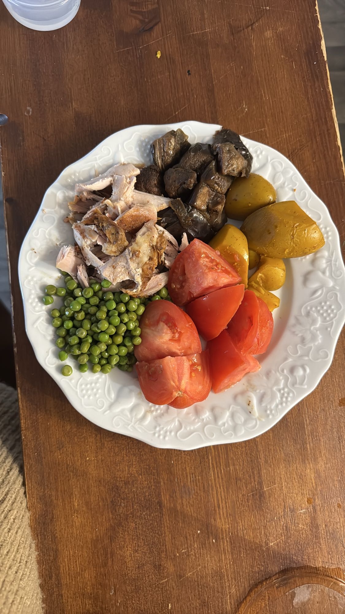Assiette légumes et poulet