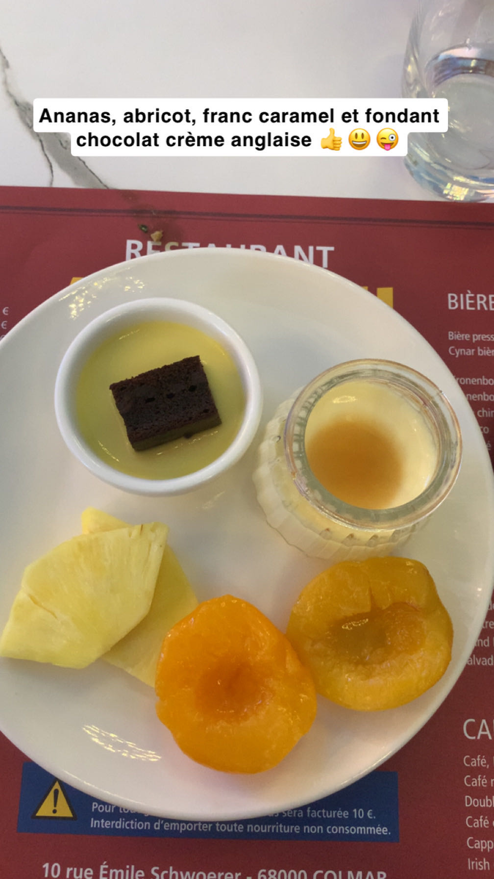 Dessert fruits et crème