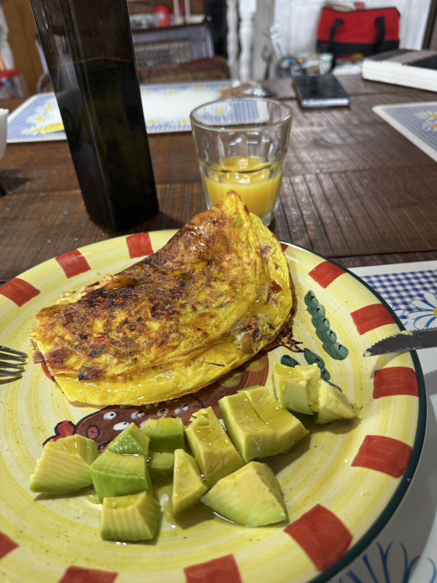 Tortilla con aguacate