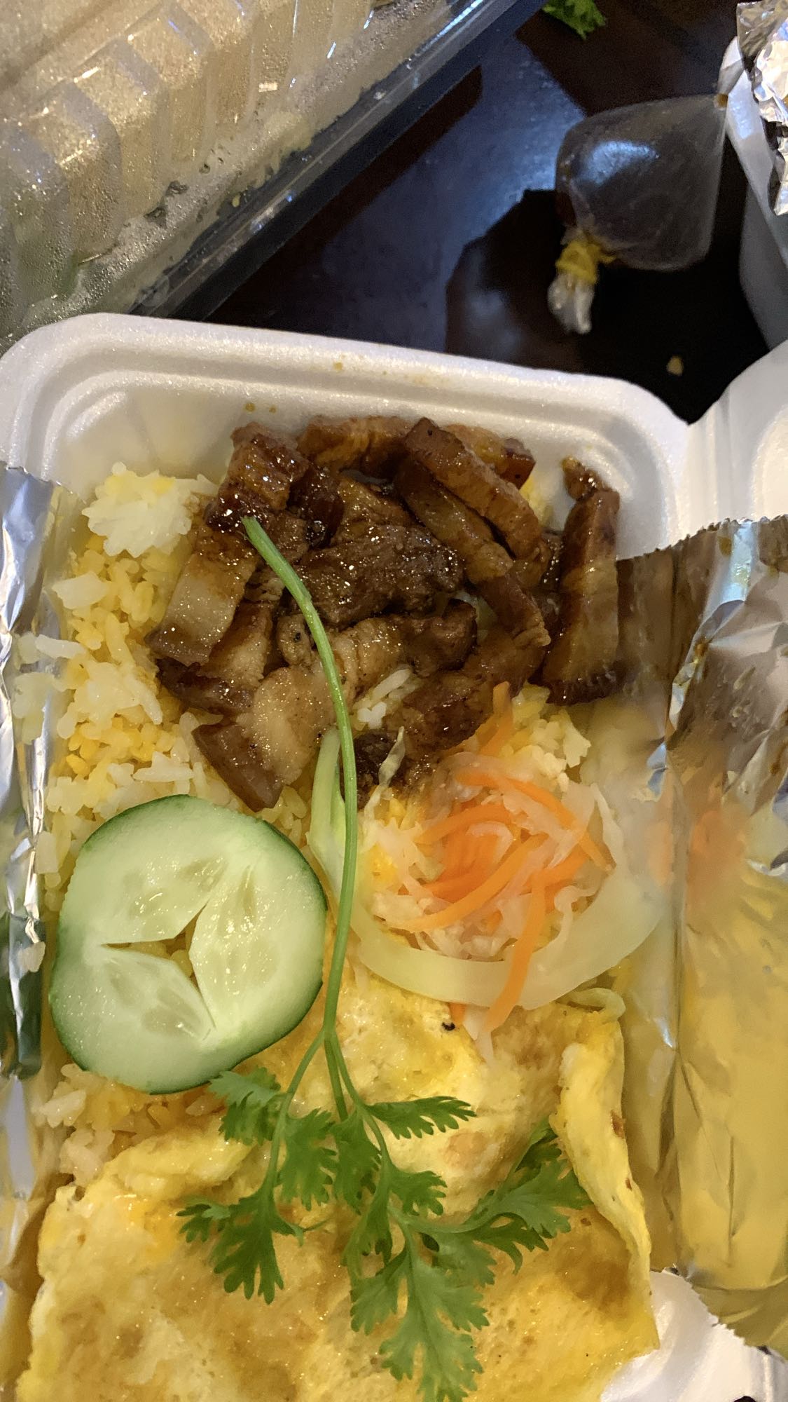 Pork rice with egg